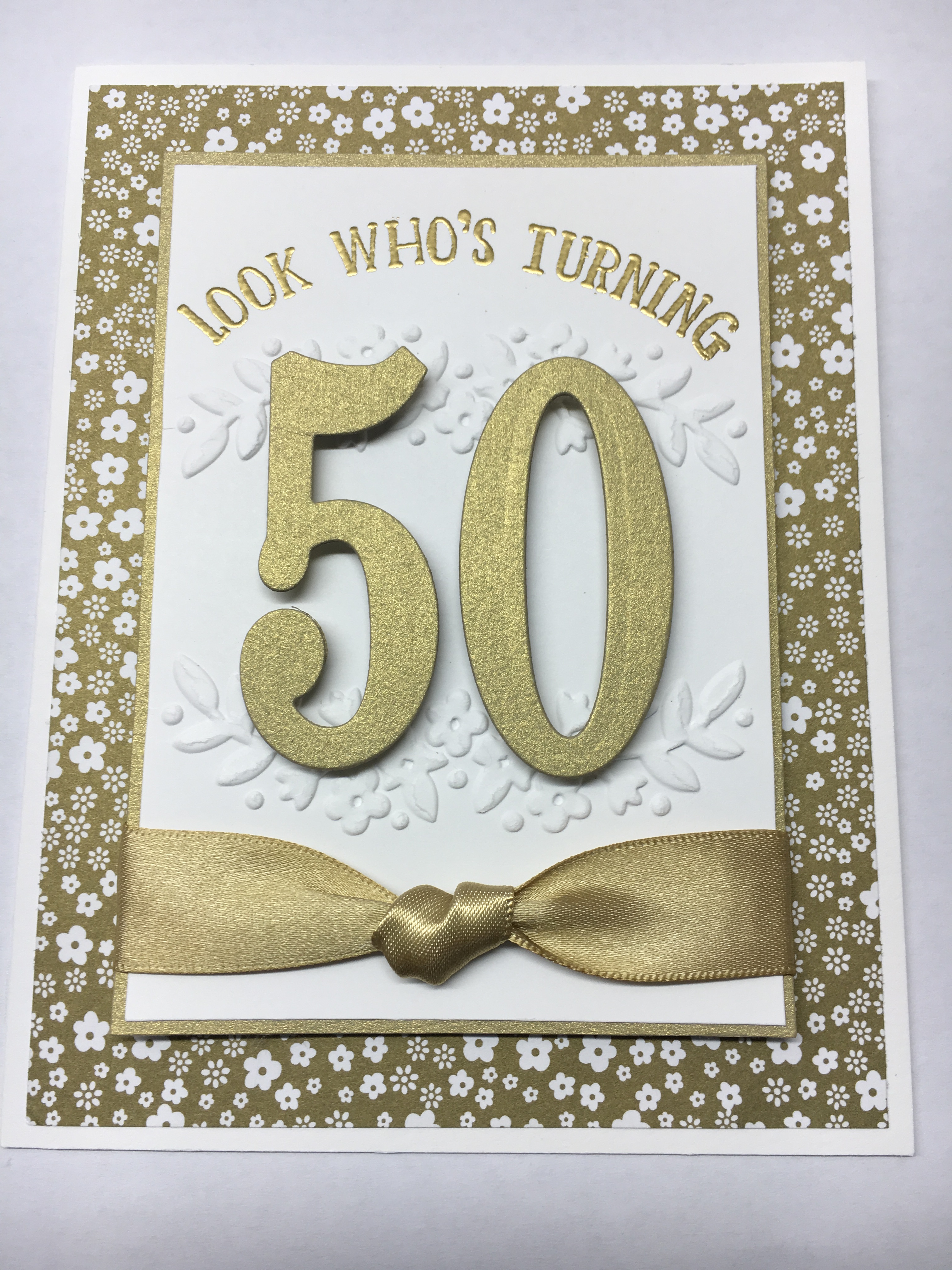 Stampin Up Number of Years 50th birthday card idea - Jeanie Stark StampinUp