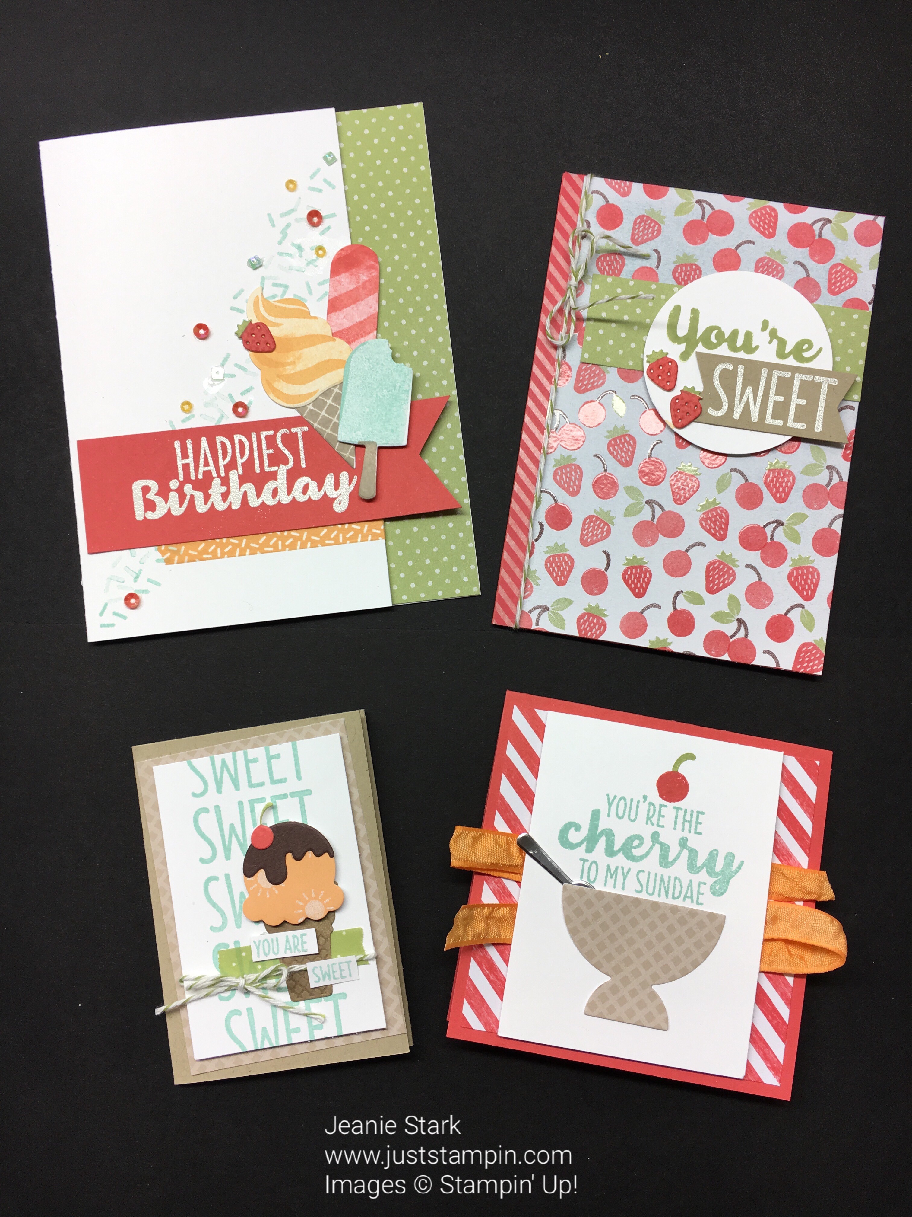 Stampin Up Cool Treats card class - Jeanie Stark StampinUp