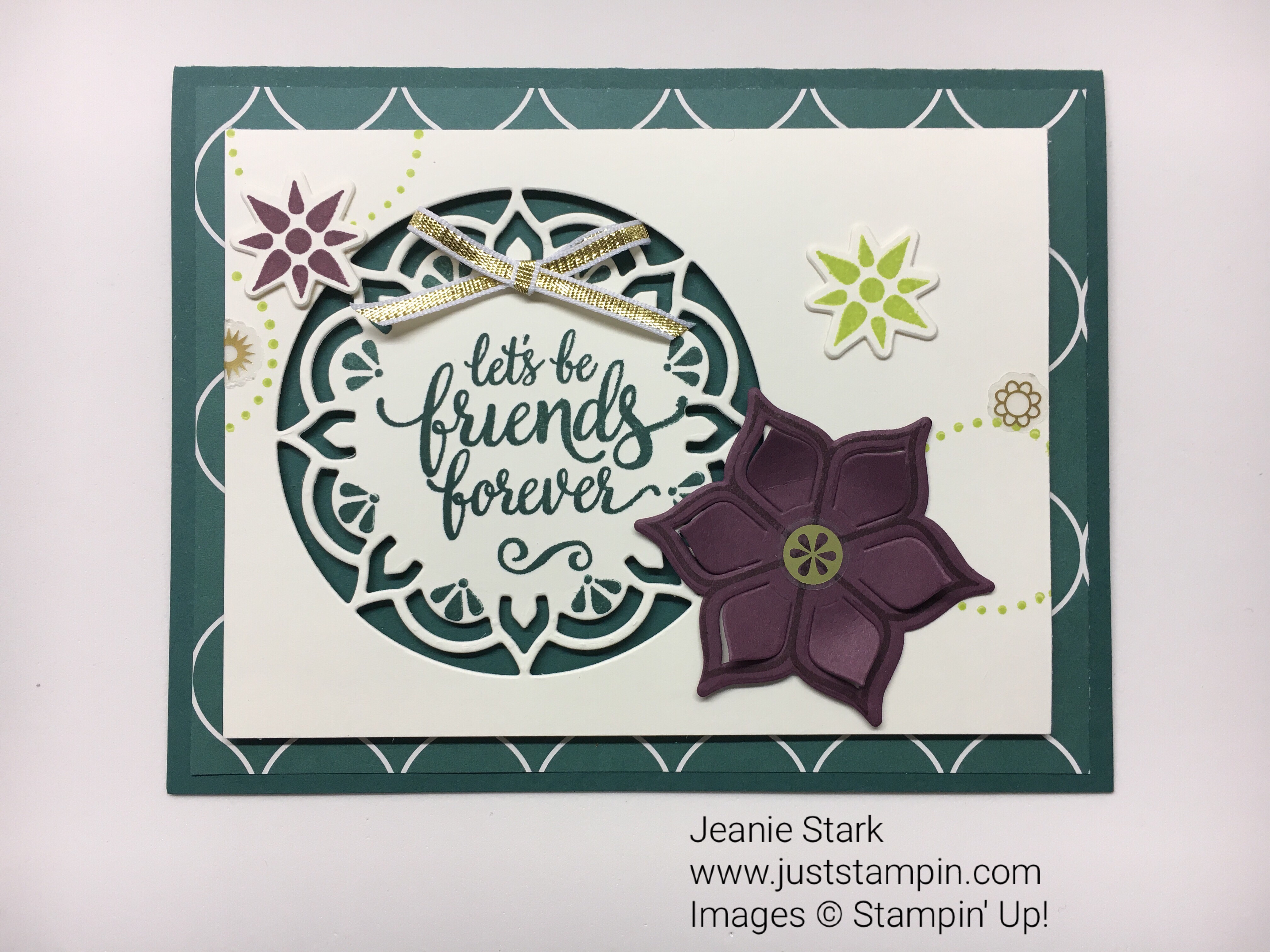 Stampin Up Eastern Palace Suite friend card idea - Jeanie Stark StampinUp