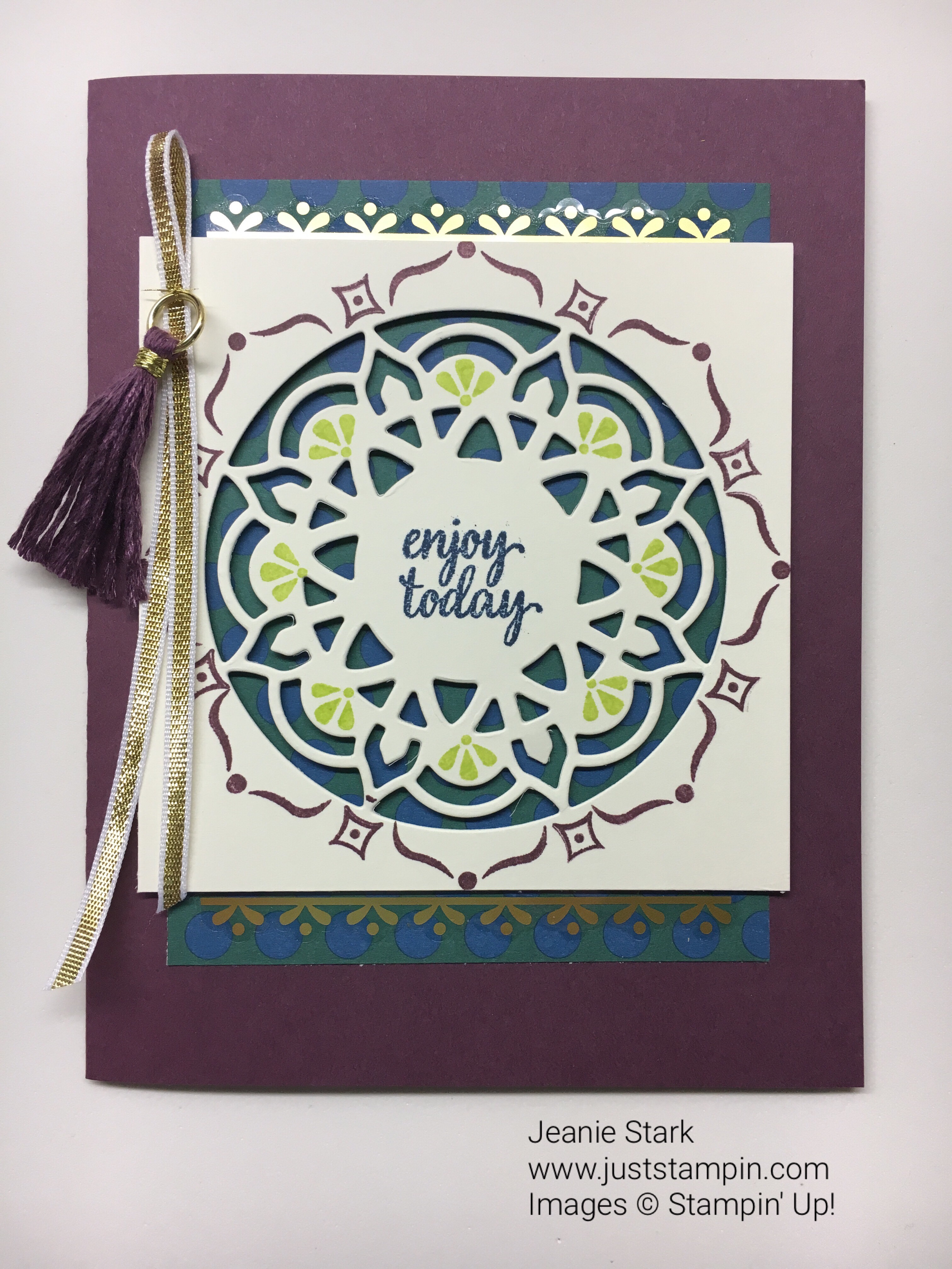 Stampin Up Eastern Palace suite All Occasion Card idea -Jeanie Stark StampinUp
