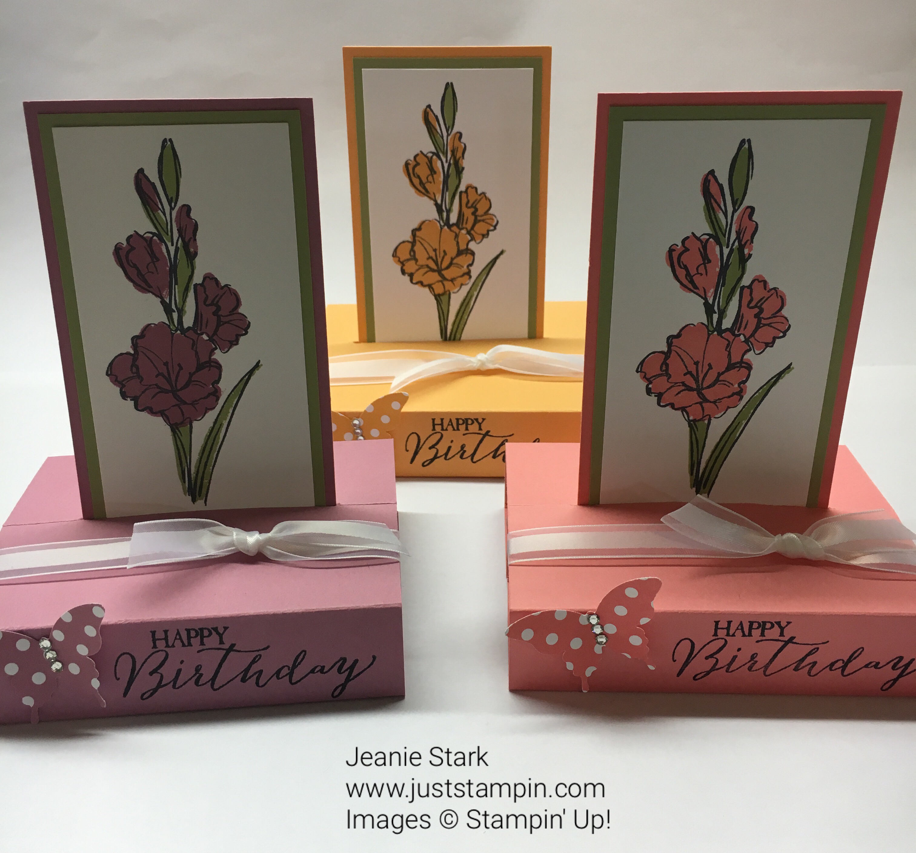 Stampin Up Gift Of Love Pop Up Fun Fold Happy Birthday Card idea. For directions and supplies visit www.juststampin.com