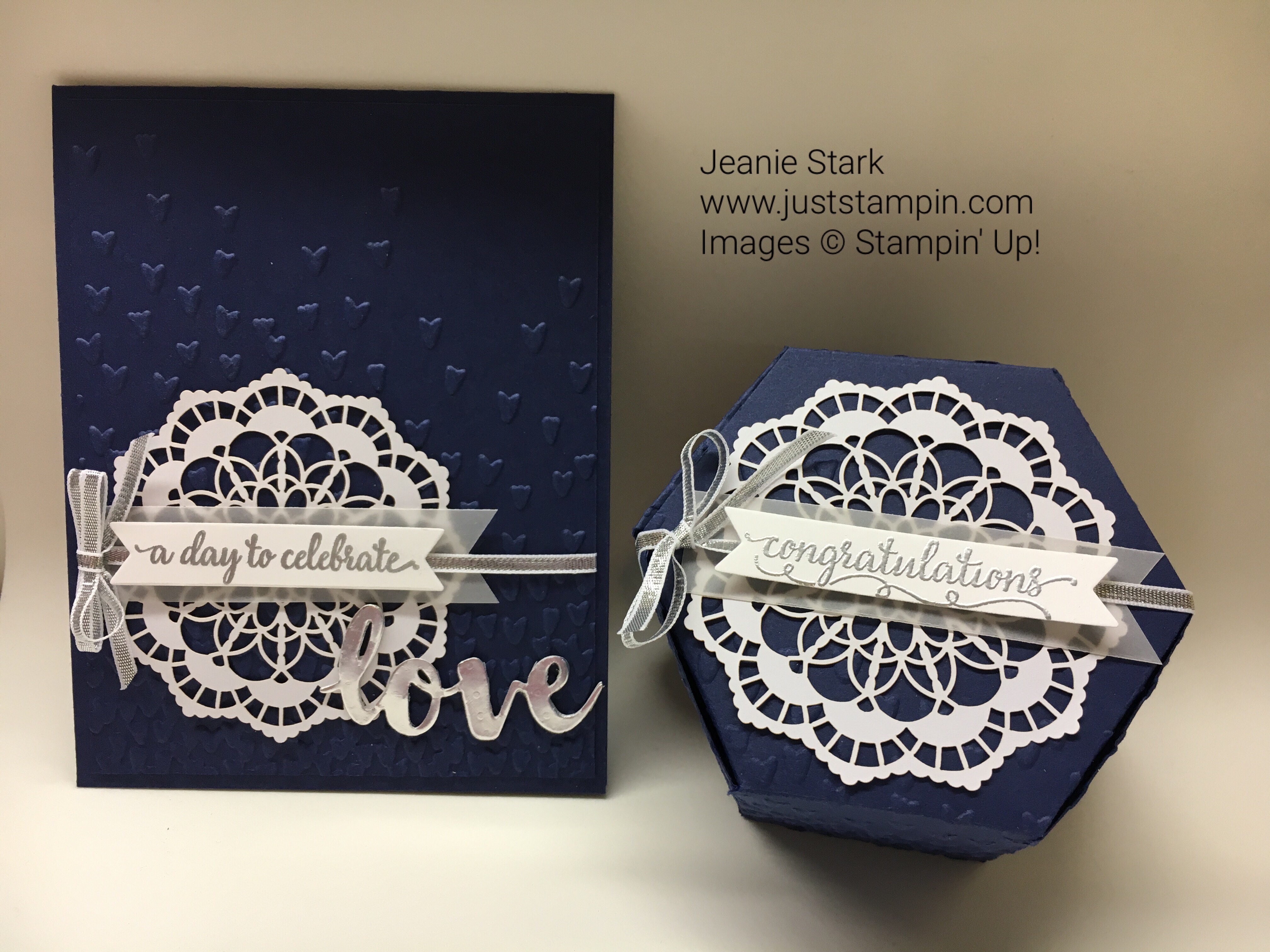 Stampin Up Window Box Thinlits and wedding card idea - Jeanie Stark StampinUp