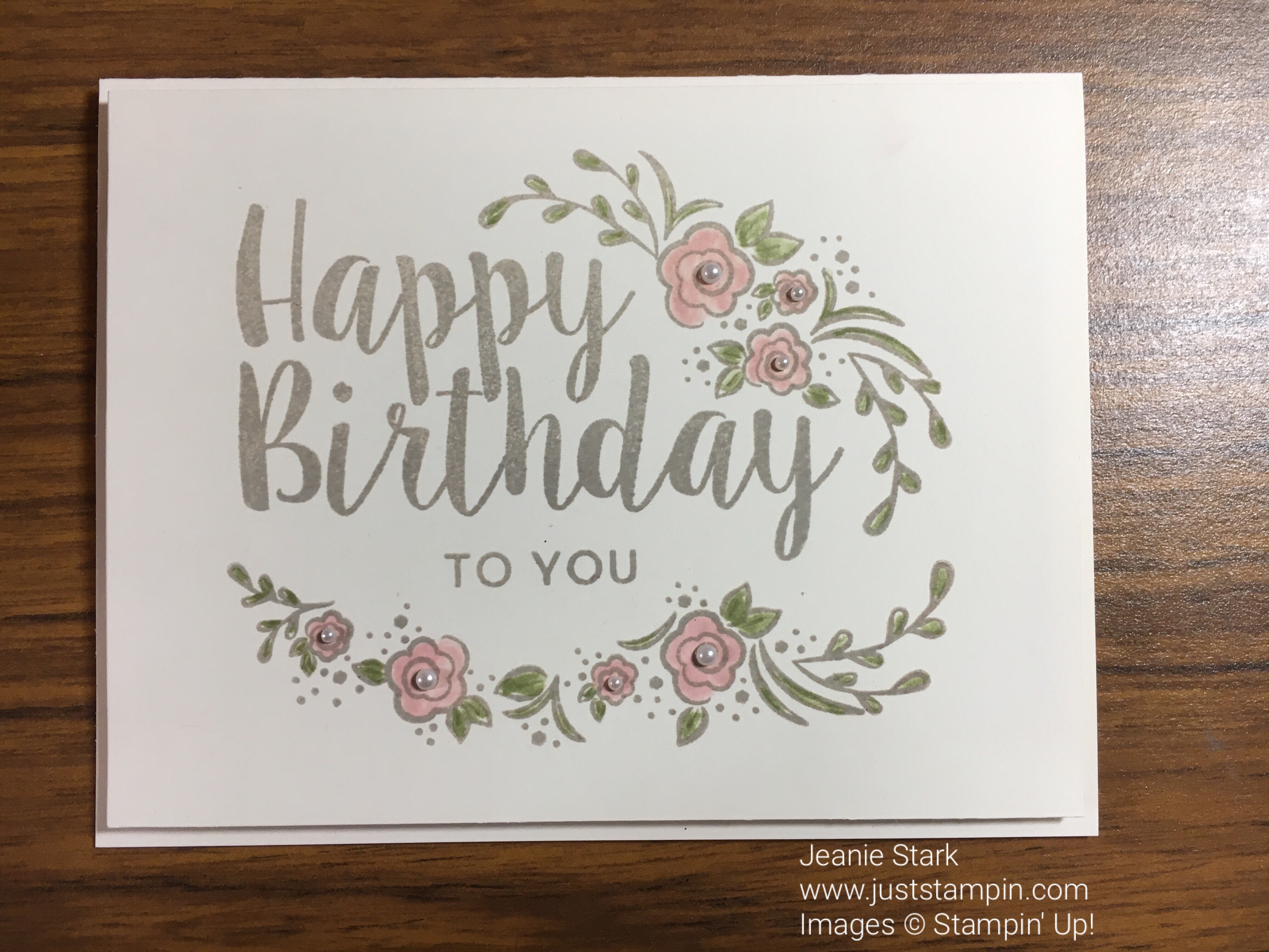Stampin Up Big on Birthdays card idea - Jeanie Stark StampinUp