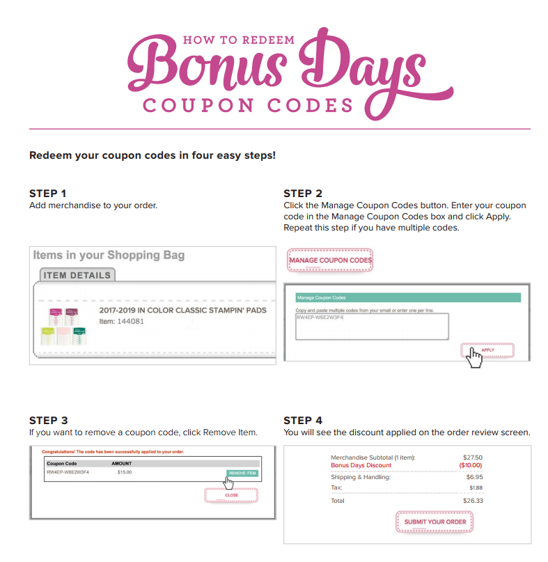 bonus days coupons