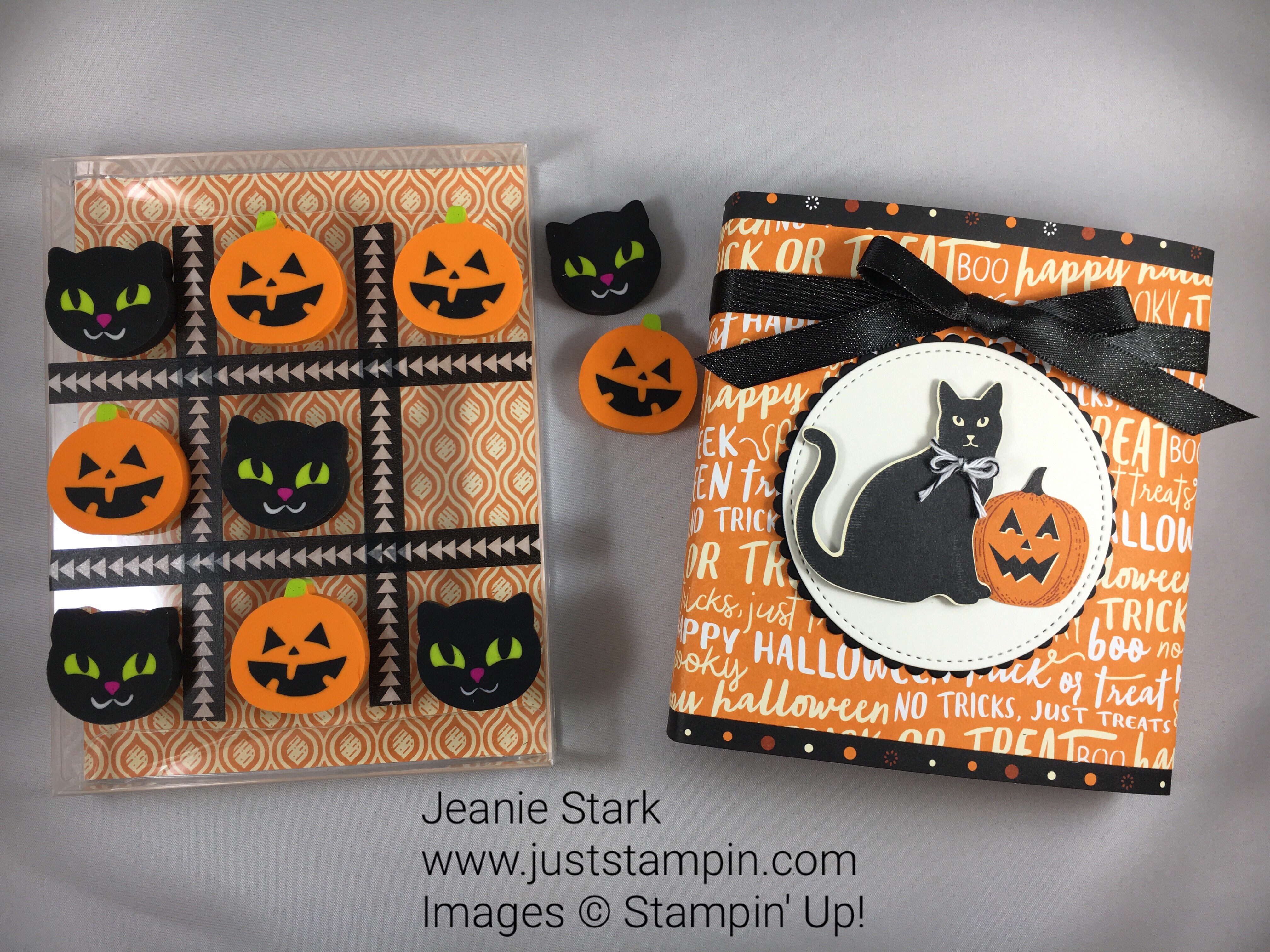 Stampin Up Spooky Night gift idea using Clear Acetate box, Pick a Pattern Washi Tape, and Spooky Night Designer Series Paper - Jeanie Stark StampinUp