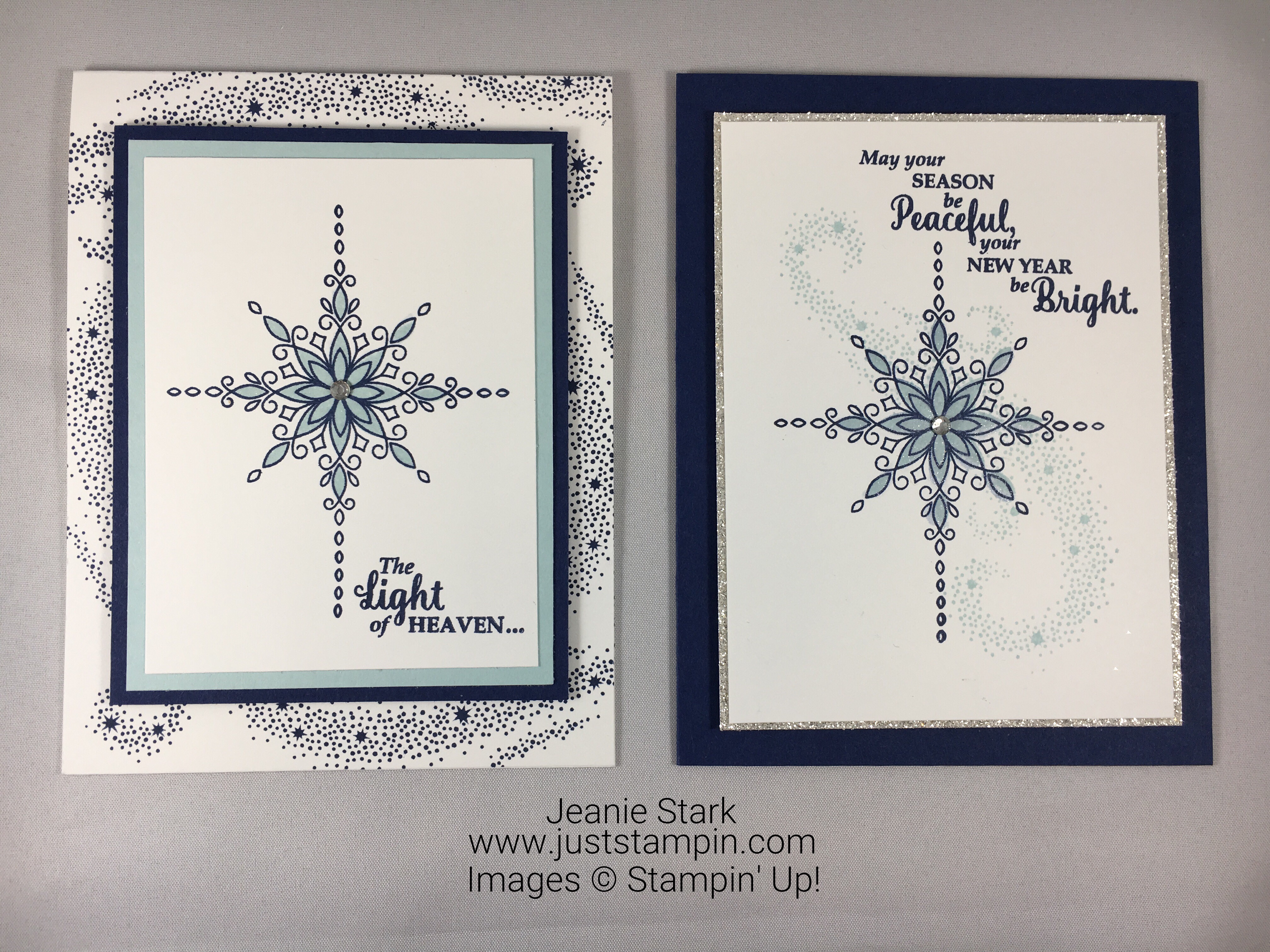 Stampin Up Star of Light Christmas card idea - Jeanie Stark StampinUp
