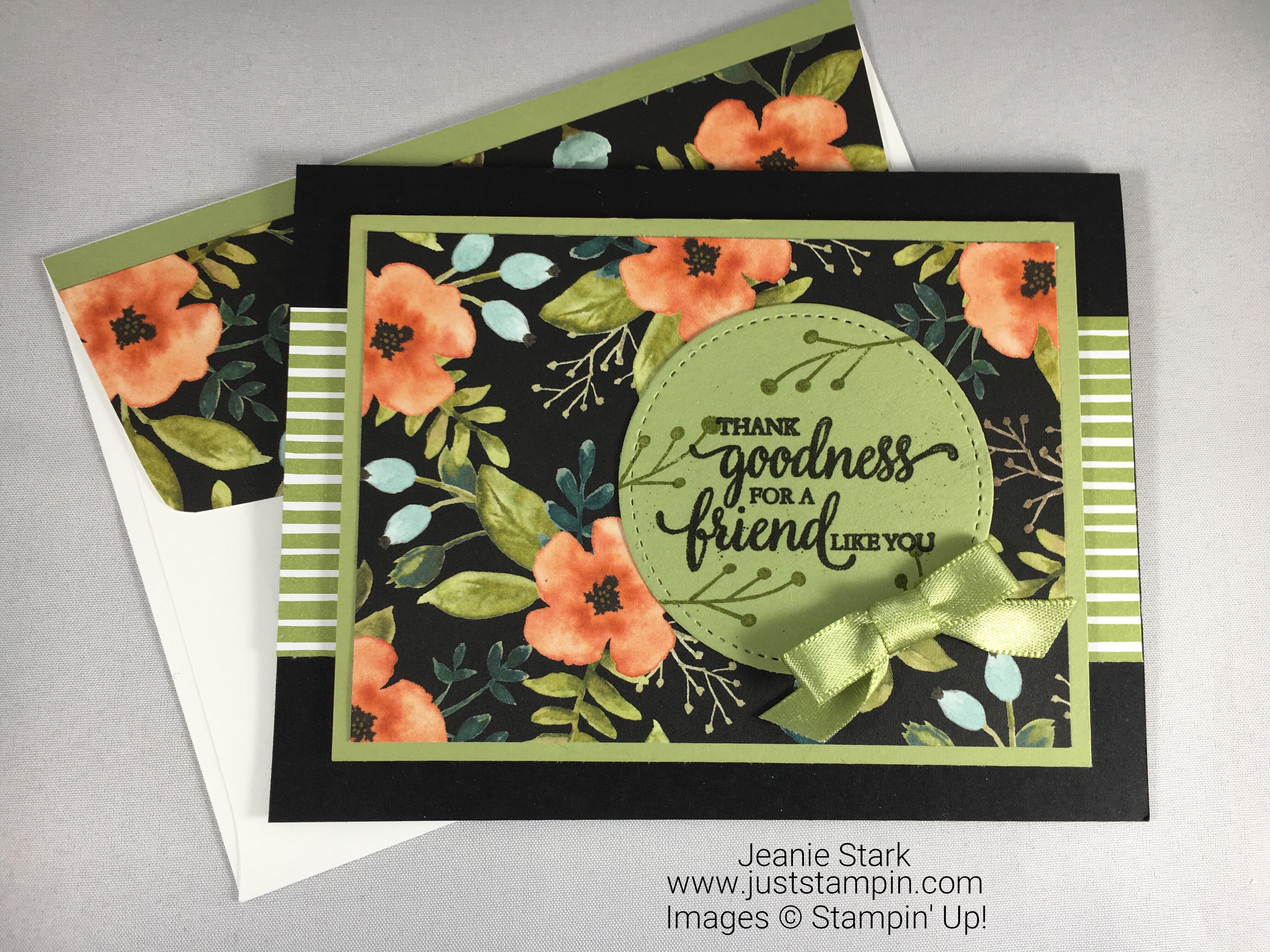 Stampin Up So Many Shells Thank You Friend card idea - Jeanie Stark StampinUp