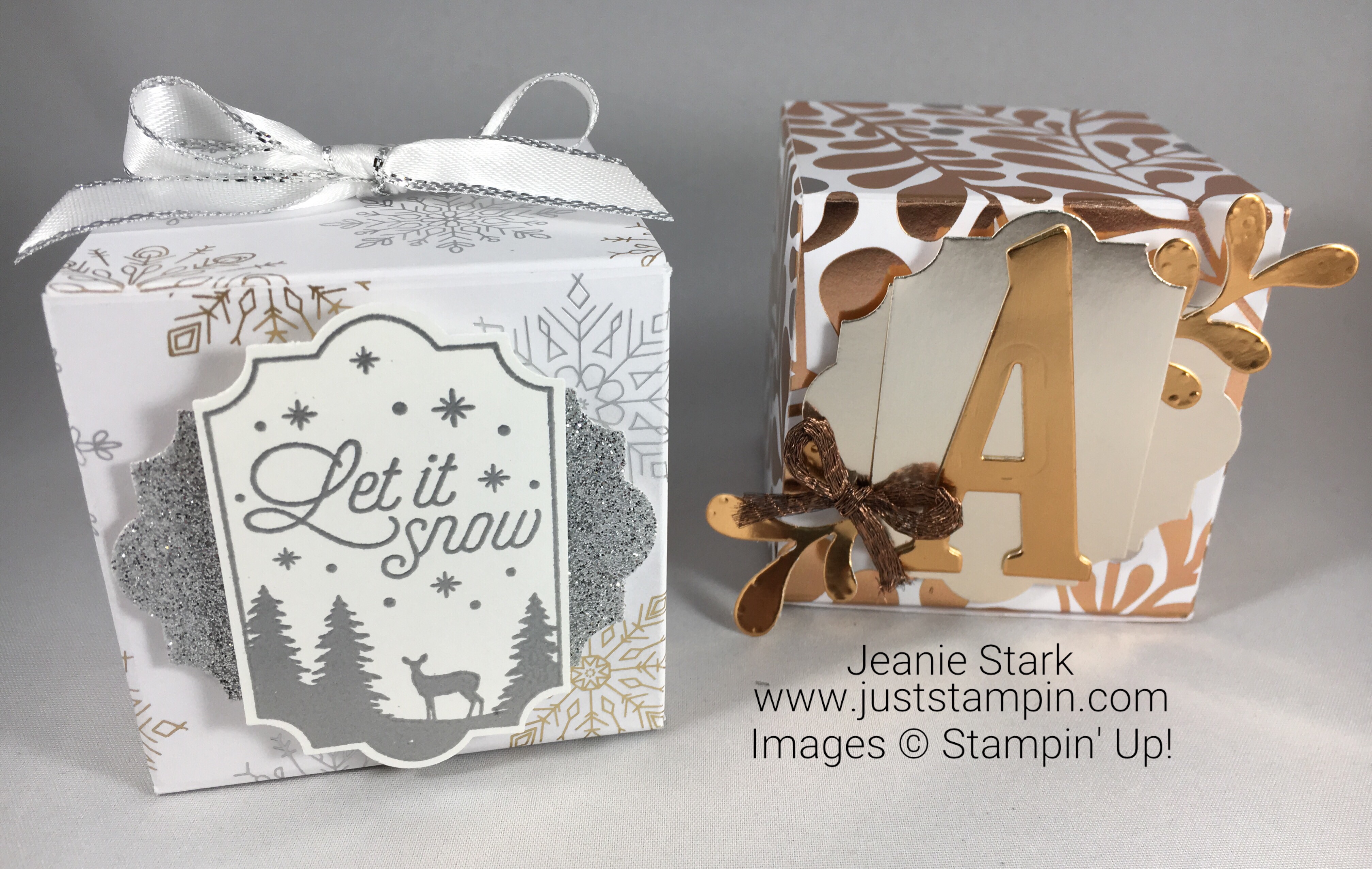 Stampin Up Year of Cheer and Merry Little Labels gift box idea - Jeanie Stark StampinUp