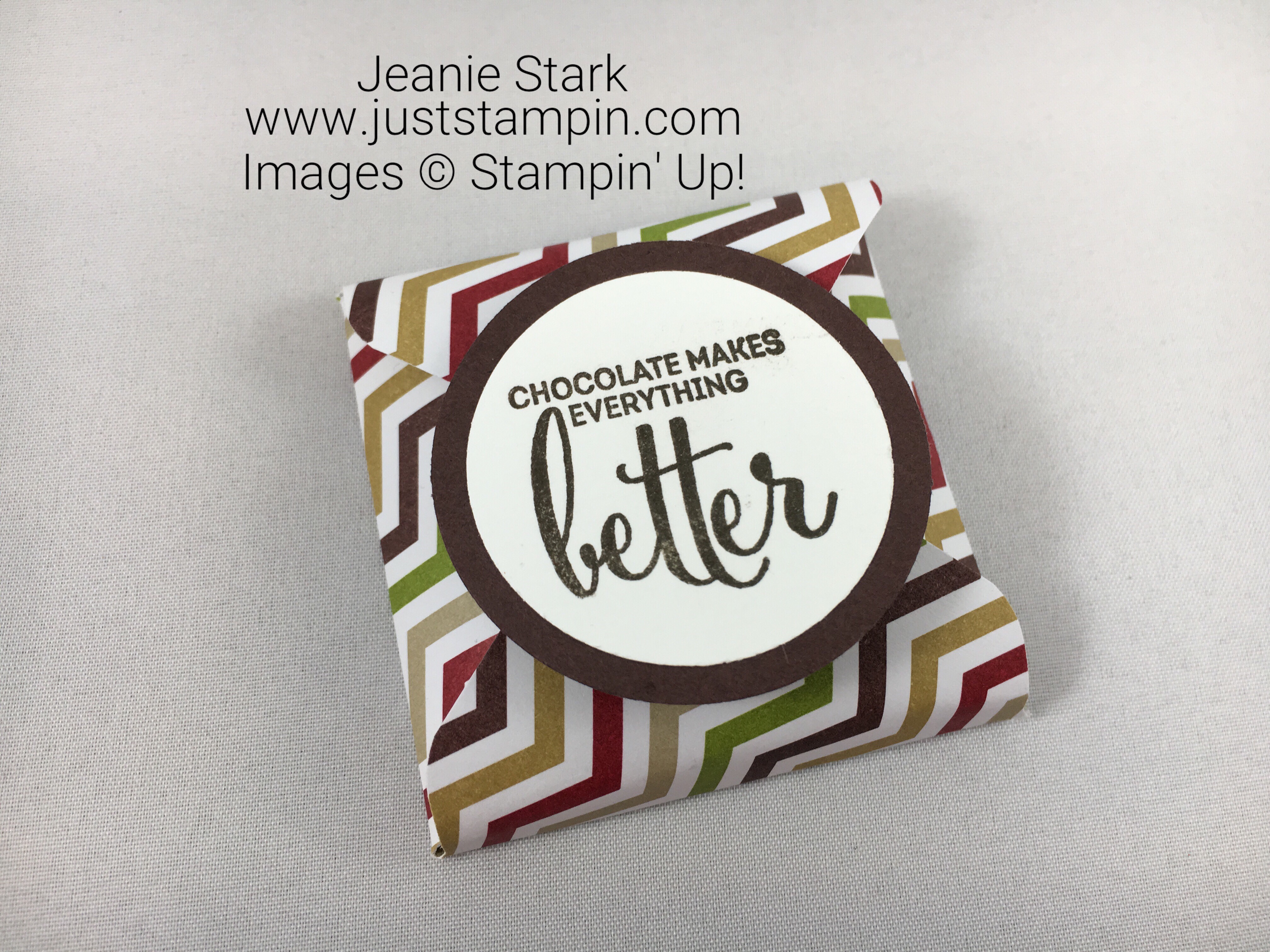 Stampin' Up! More Than Chocolate Ghirardelli Treat Holder idea - Jeanie Stark StampinUp