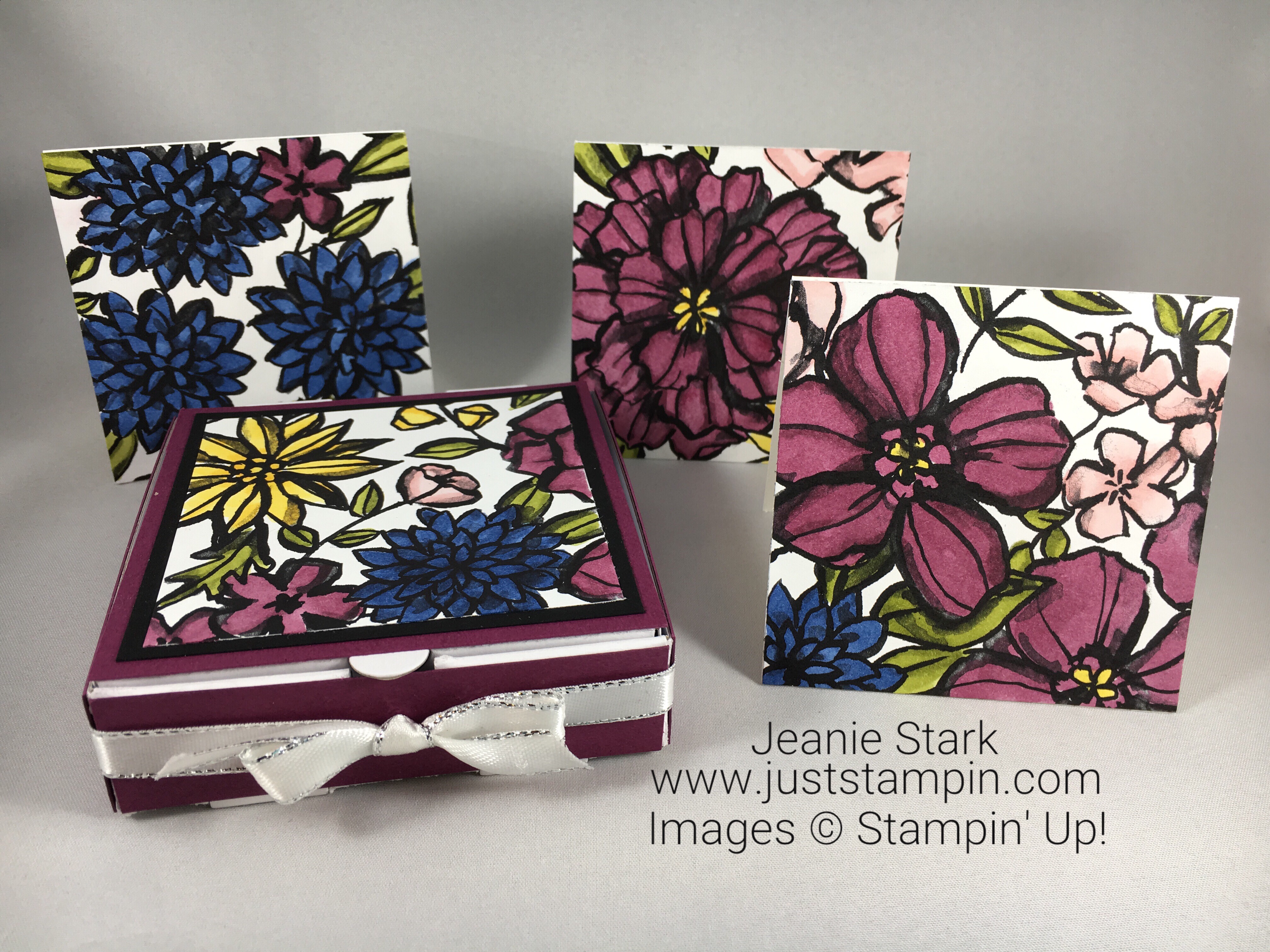 Stampin Up Petal Passion 3 x 3 card gift set - Jeanie Stark StampinUp