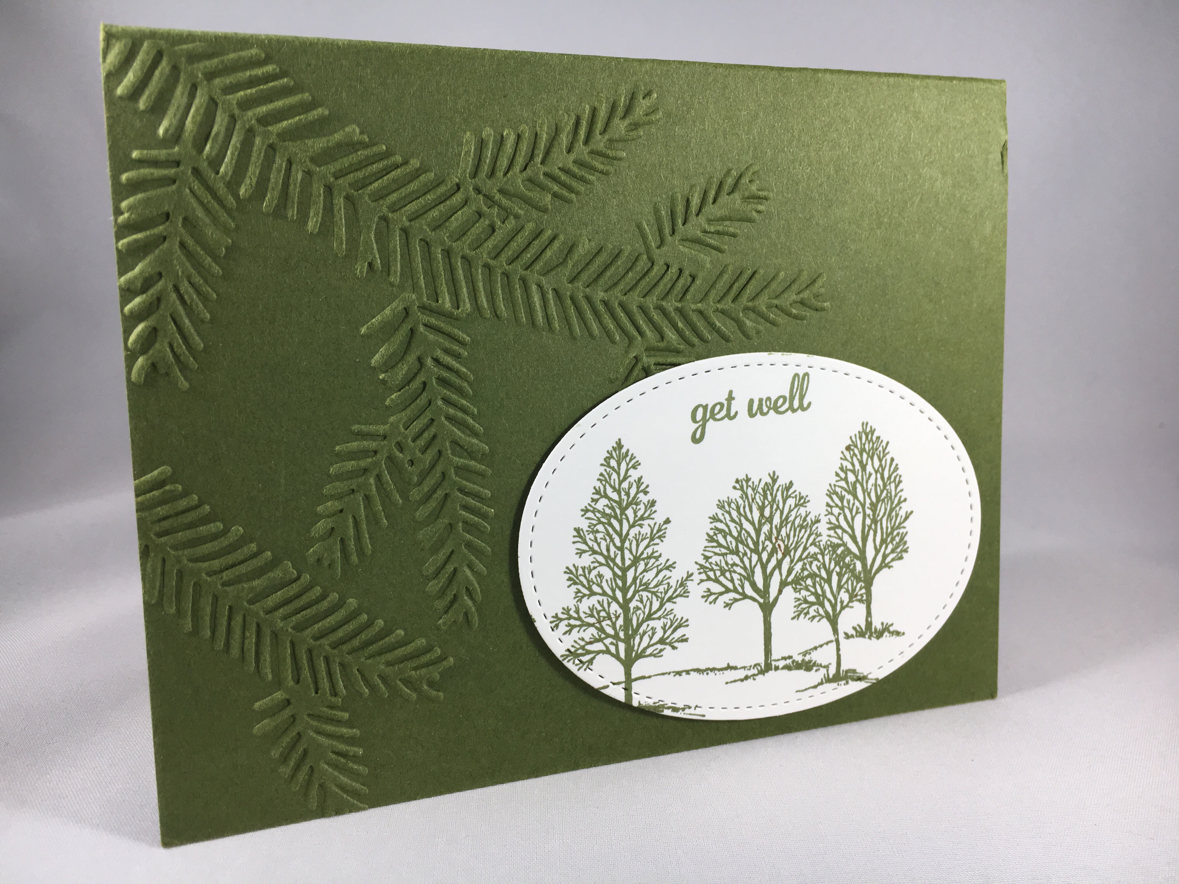 Stampin Up Lovely as A Tree get well card idea - For inspiration, project details, ordering, and more visit www.juststampin.com Jeanie Stark StampinUp