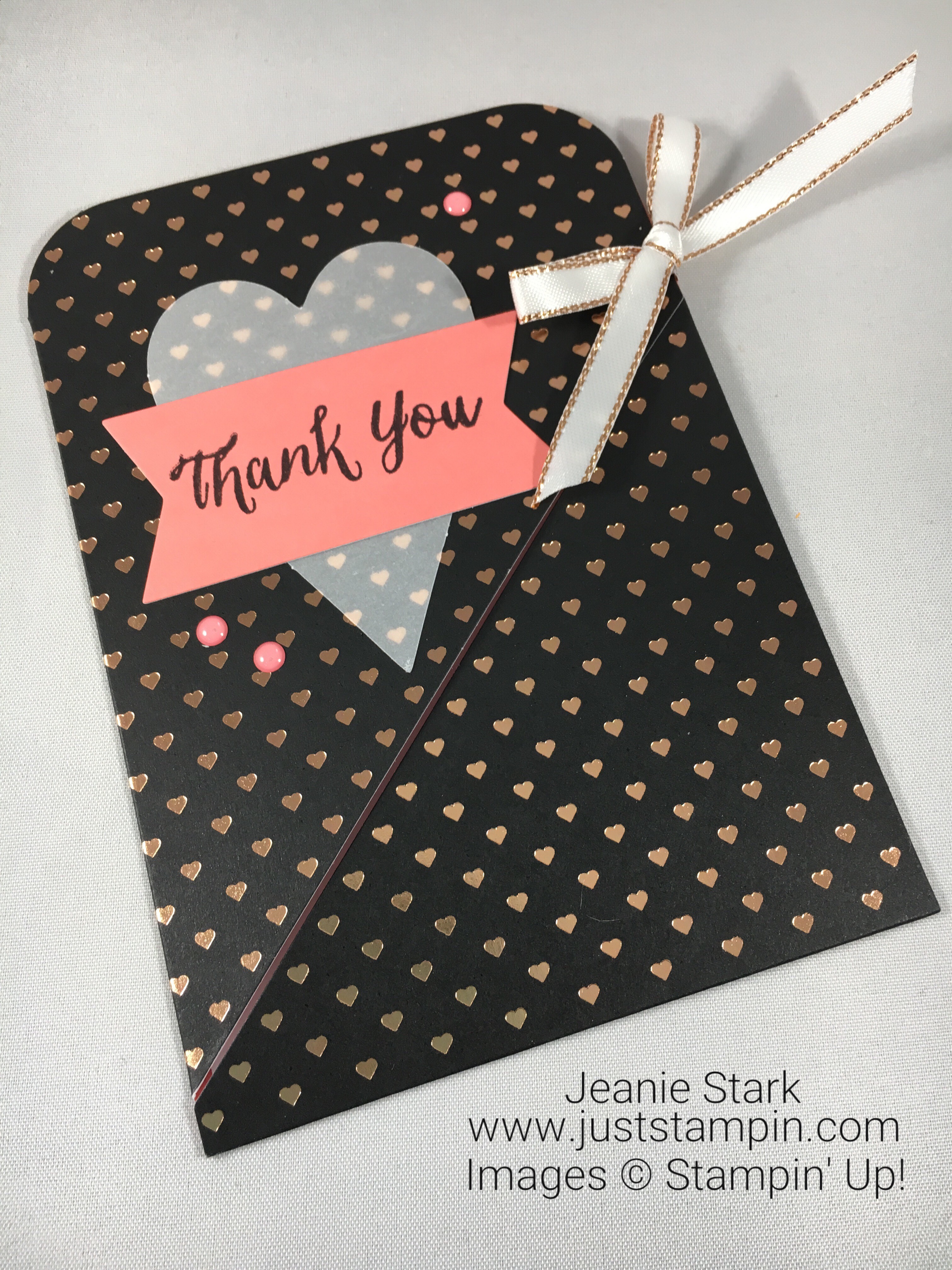 Paper Pumpkin Alternative Thank You card idea using Heartfelt Love Notes - Jeanie Stark Stampin Up