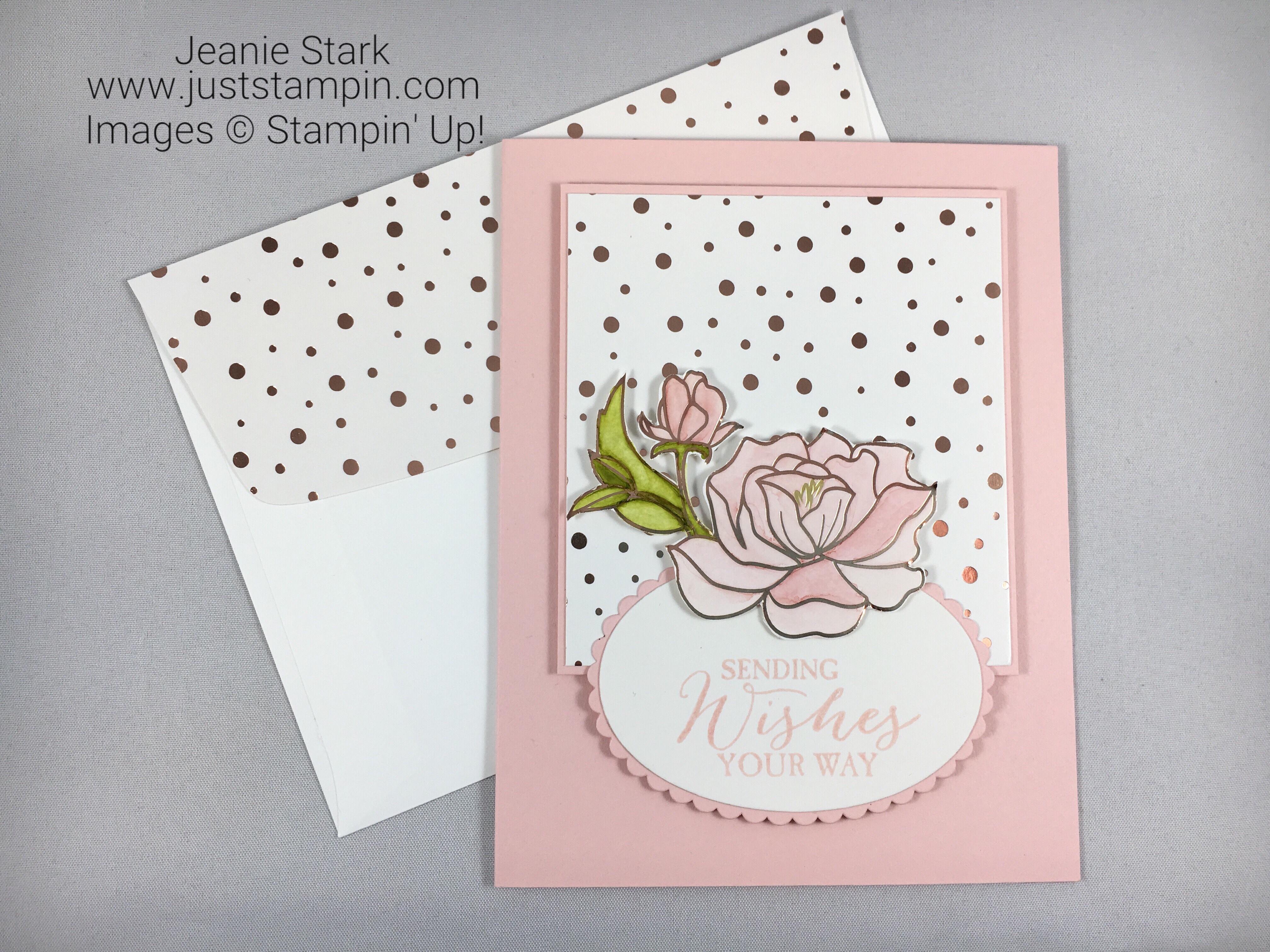 Stampin Up Butterfly Basics Stamp Set and Springtime Foils Specialty Designer Series Paper Birthday card idea - Jeanie Stark StampinUp