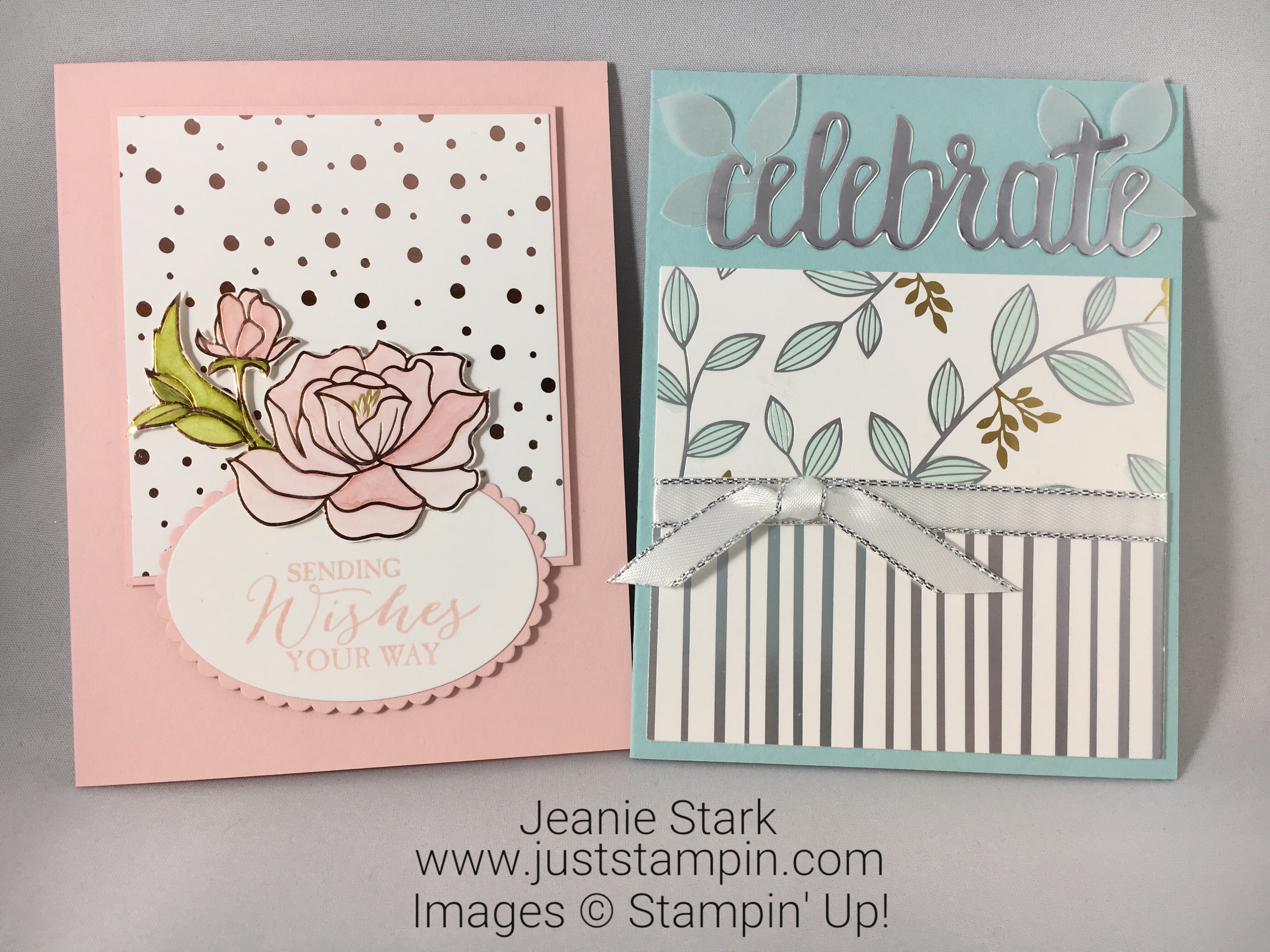 Stampin Up Springtime Foils Specialty Designer Series Paper Birthday card idea - Jeanie Stark StampinUp