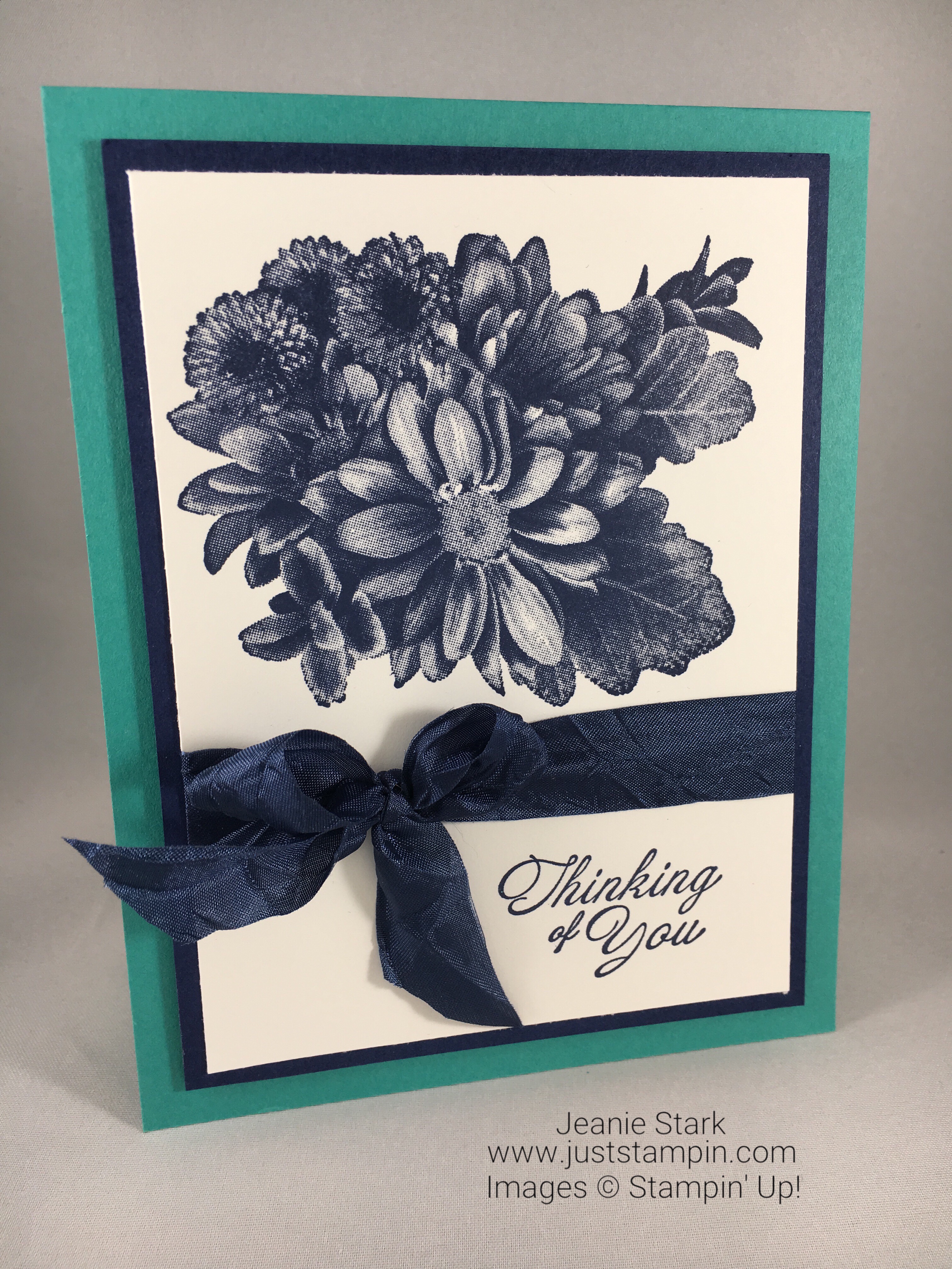 Stampin Up Heartfelt Blooms Thinking of You card idea - Jeanie Stark StampinUp