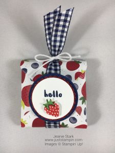Stampin Up Fruit Basket Bundle candy treat holder idea made with the Envelope Punch Board - Jeanie Stark StampinUp