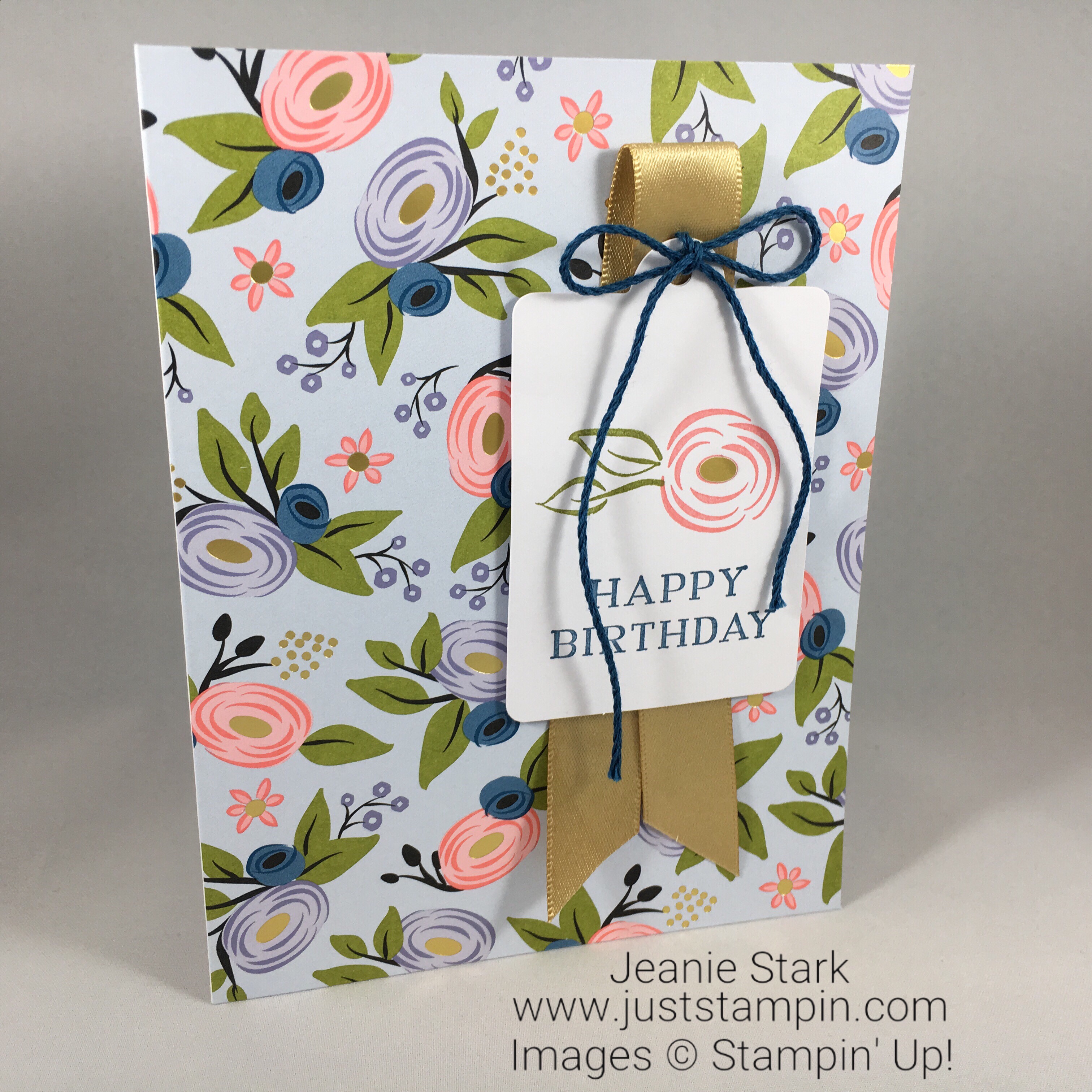 Stampin Up Perennial Birthday Card idea - Jeanie Stark StampinUp