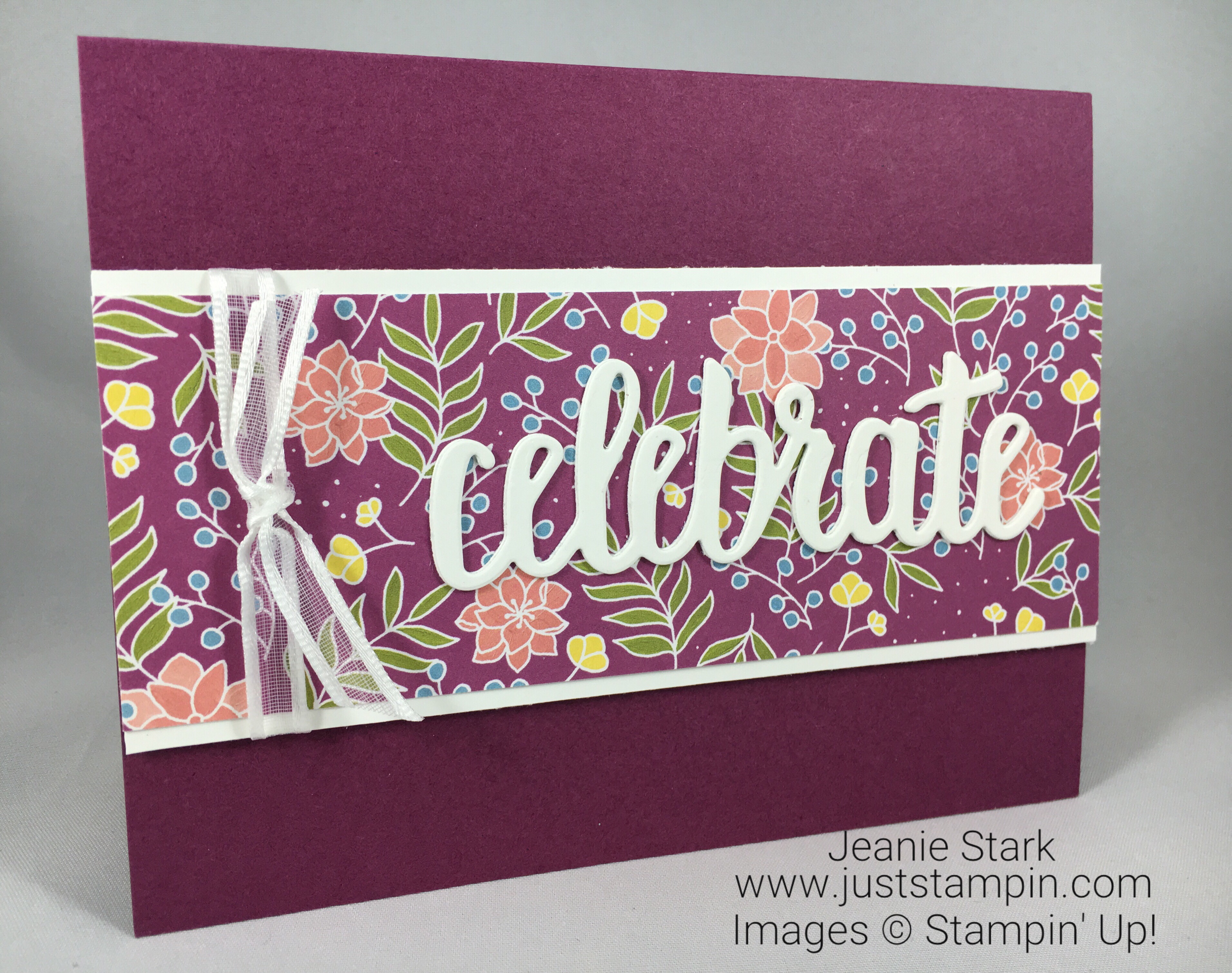 Stampin Up Sweet Soiree Celebrate You card idea - Jeanie Stark StampinUp