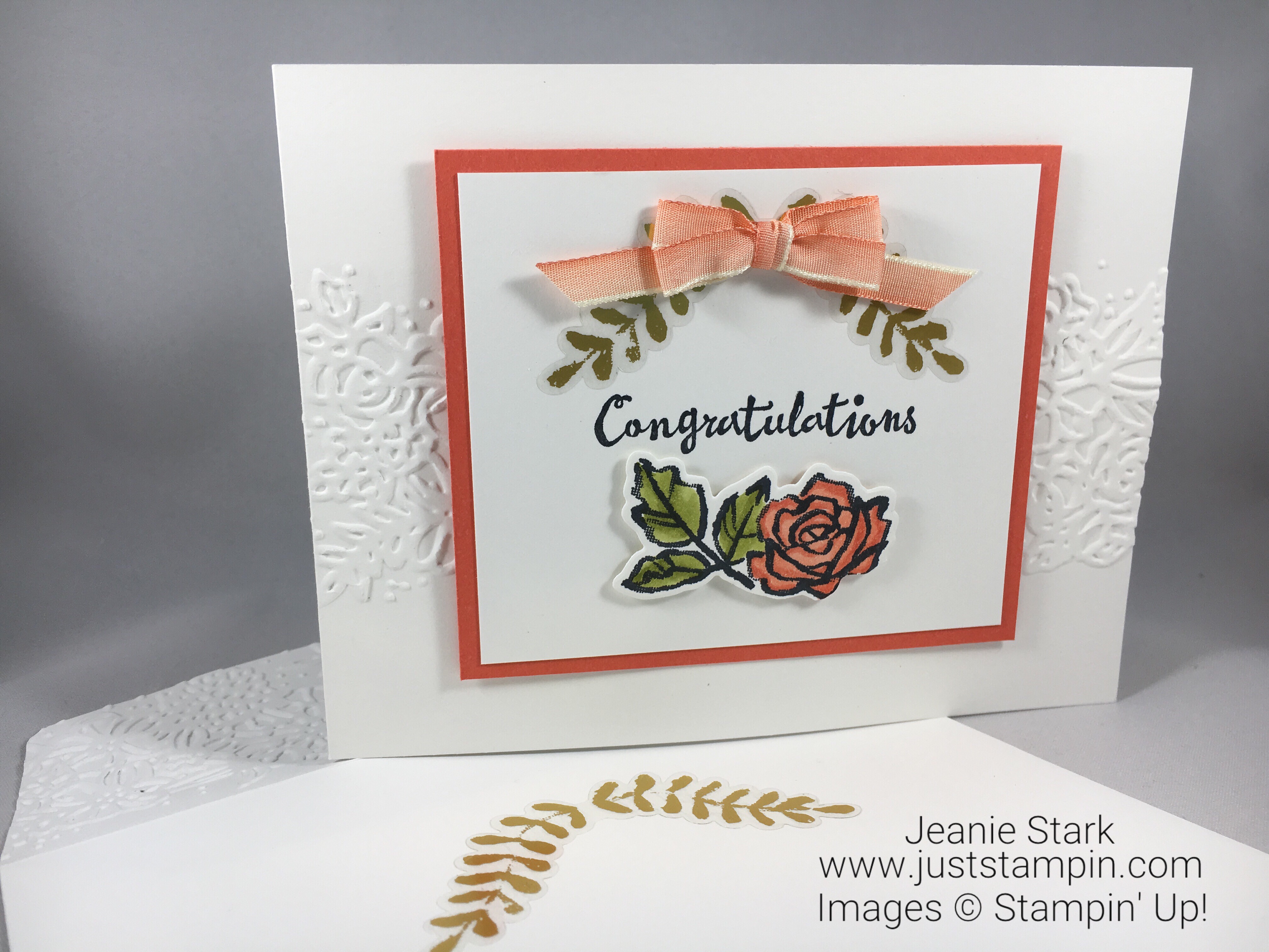 Stampin Up Petal Palette Wedding, Anniversary, or Baby Card idea - Jeanie Stark StampinUp