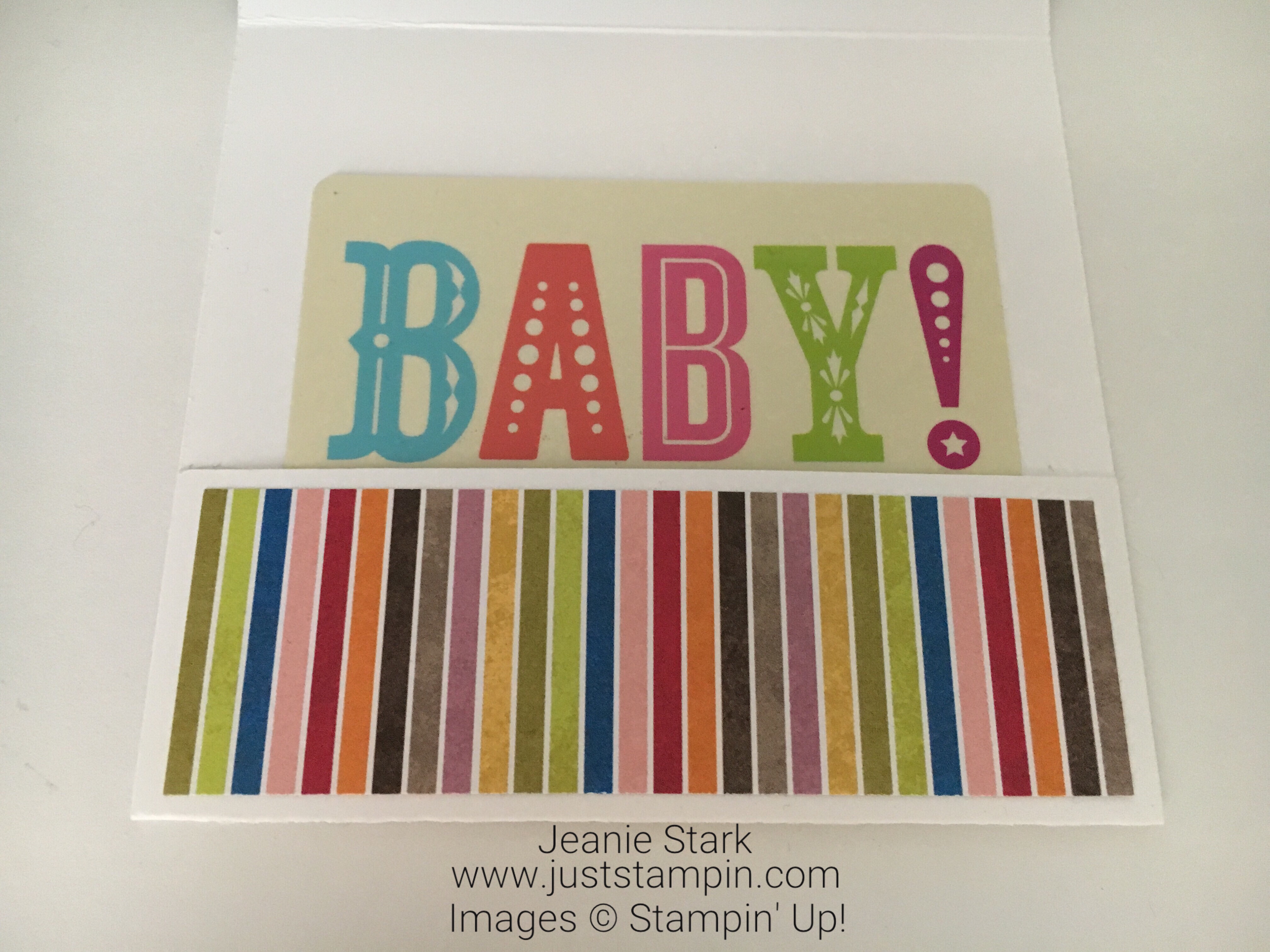 Stampin Up Moon Baby gift card holder baby card idea - Jeanie Stark StampinUp