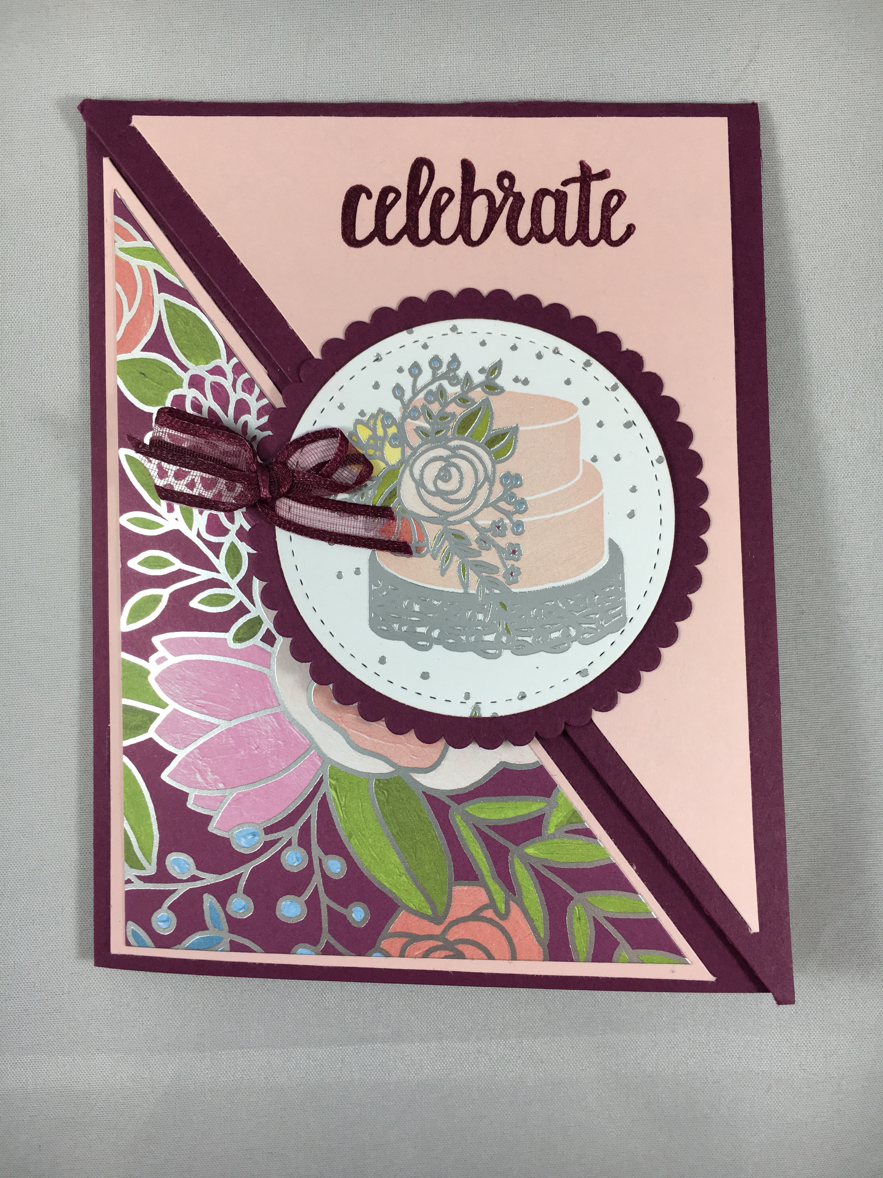 Stampin Up Sweet Soiree Double Triangle Fun Fold Celebrate card idea - for inspiration, ordering, and more visit www.juststampin.com Jeanie Stark StampinUp