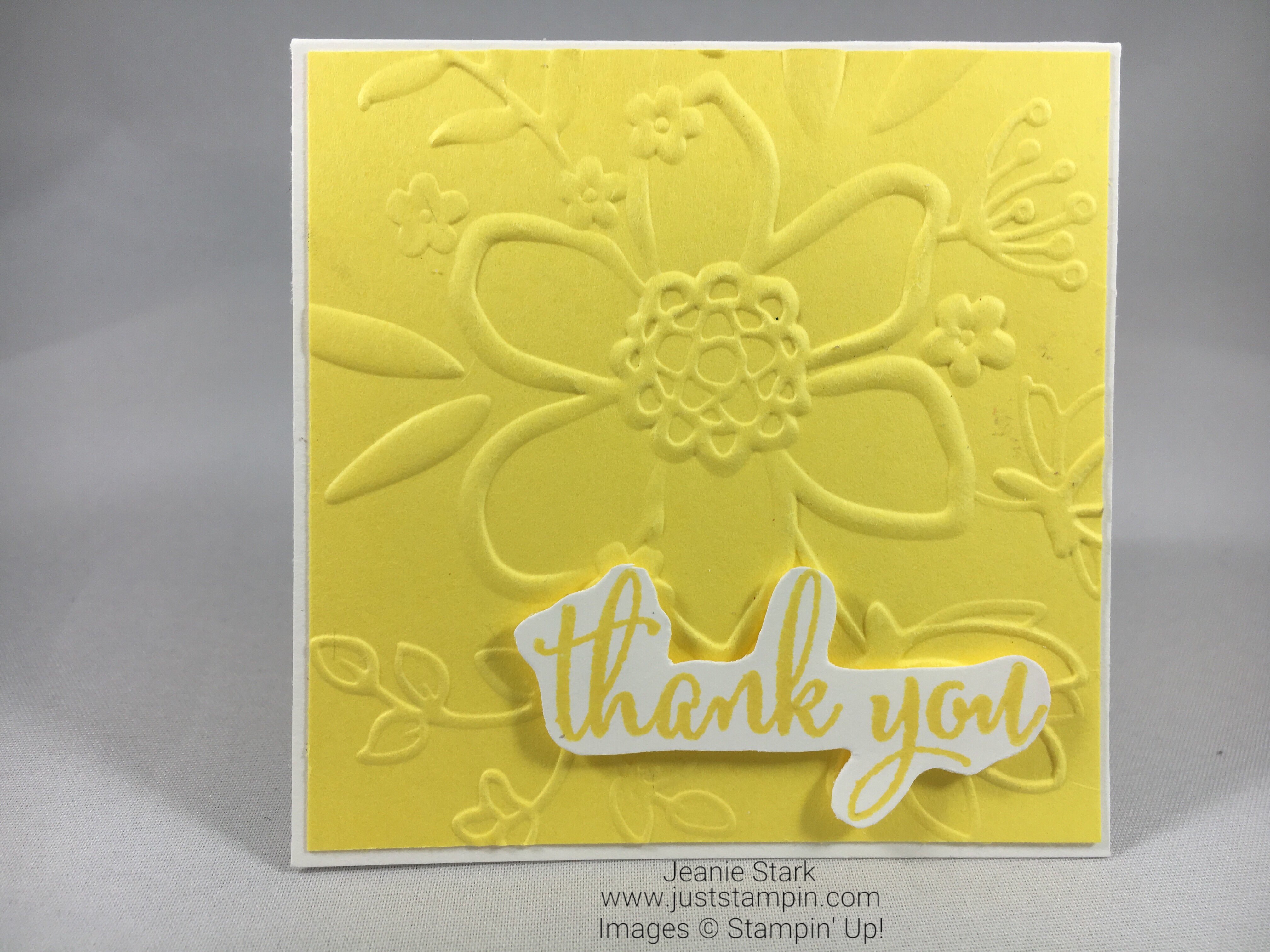 Stampin Up Lovely Floral In Color thank you note card idea - Jeanie Stark StampinUp