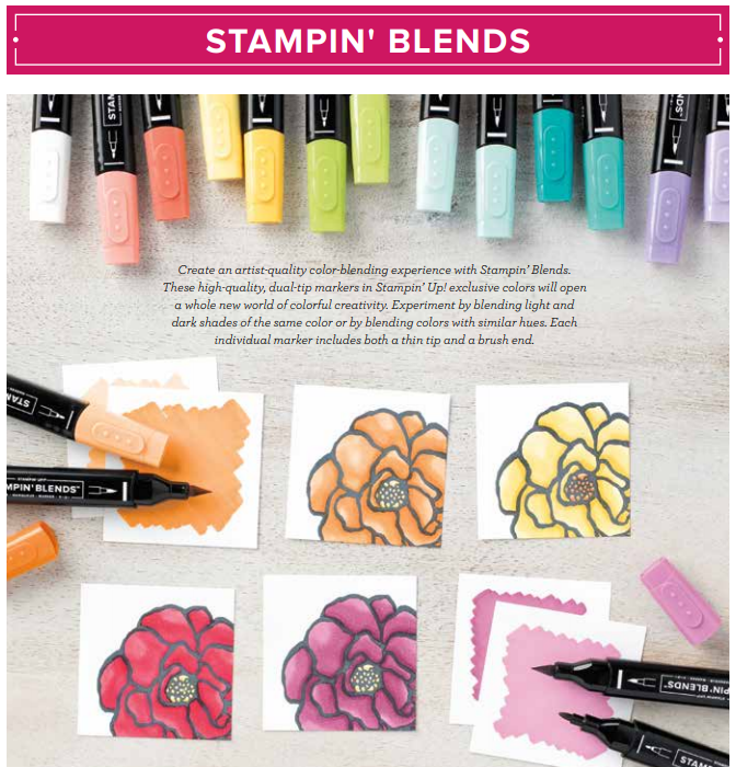 Stampin Up Stampin Blends - new colors available! Jeanie Stark www.juststampin.com StampinUp