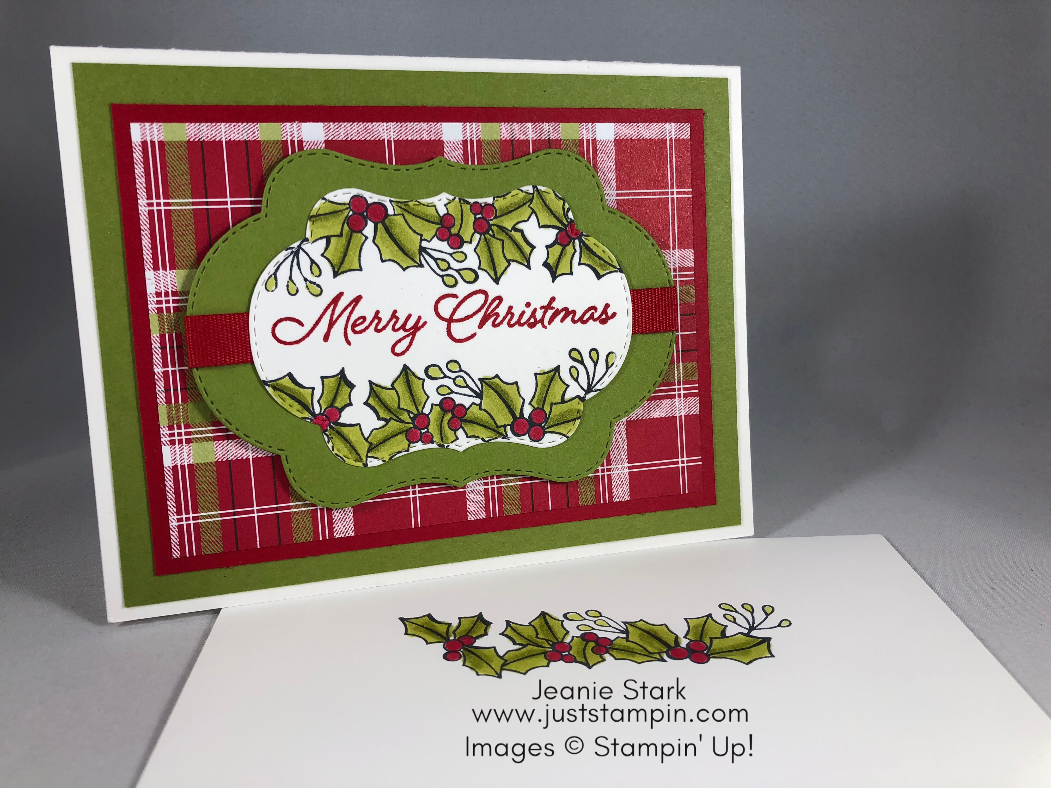 Stampin Up Blended Seasons Christmas card idea - Jeanie Stark StampinUp