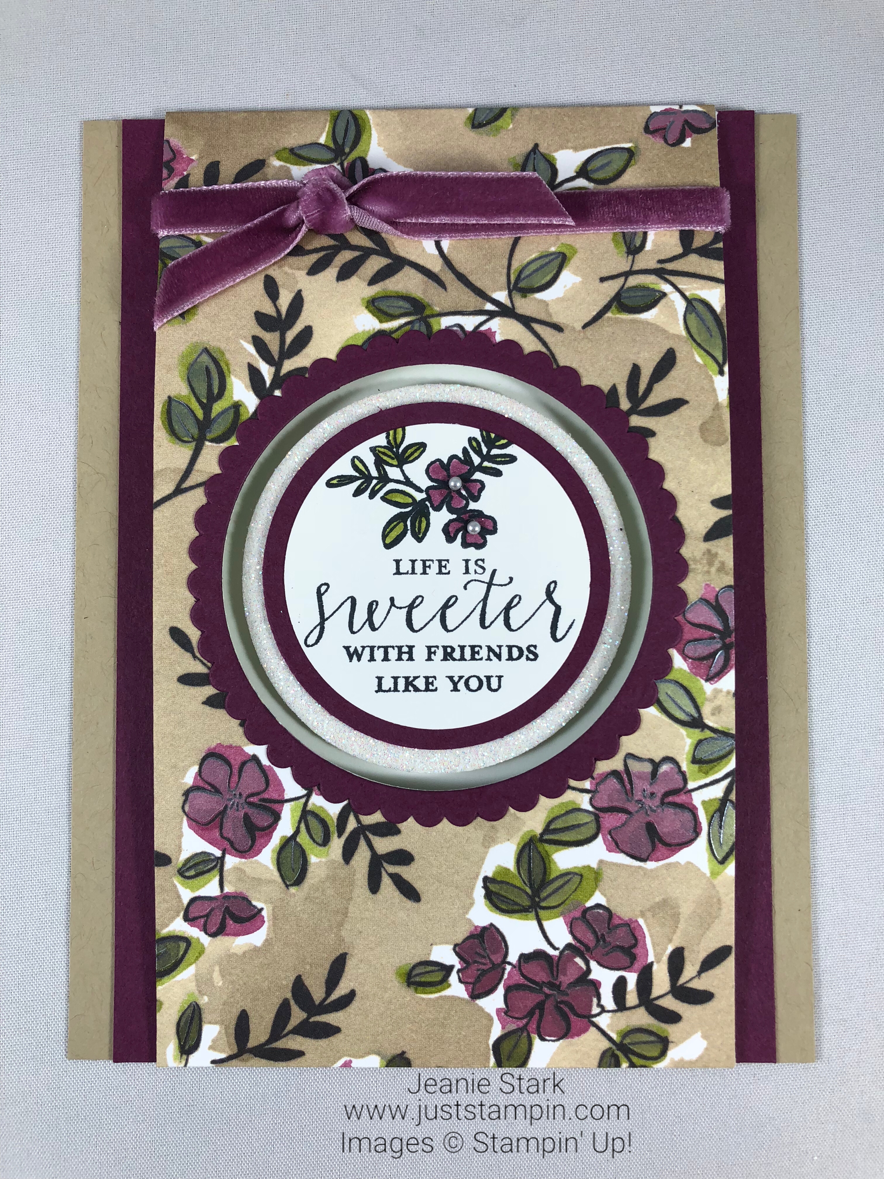 Stampin Up Detailed With Love Fun Fold friend card idea - Jeanie Stark StampinUp