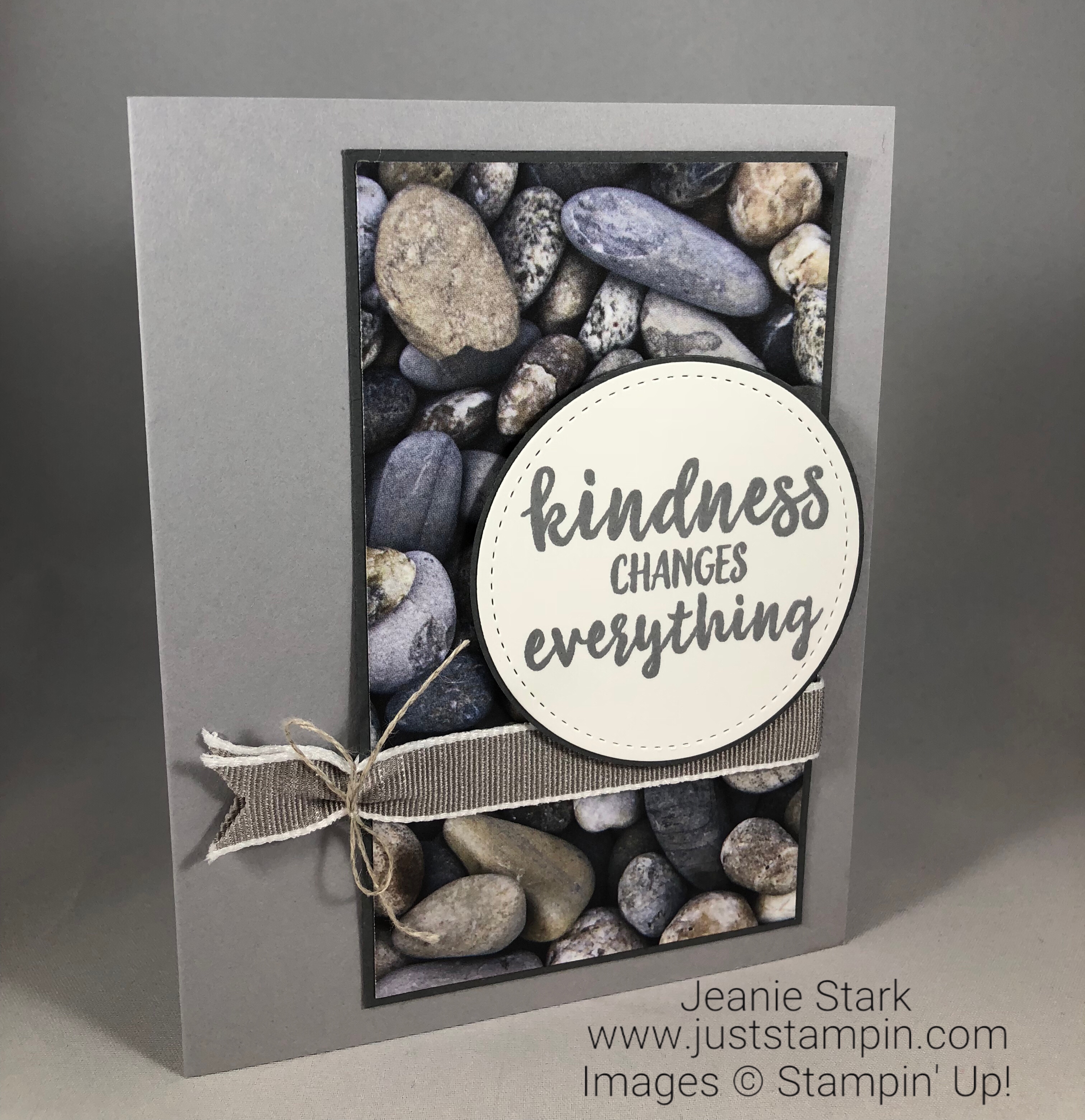 Stampin' Up! Abstract Impressions Thank you card idea - Jeanie Stark StampinUp