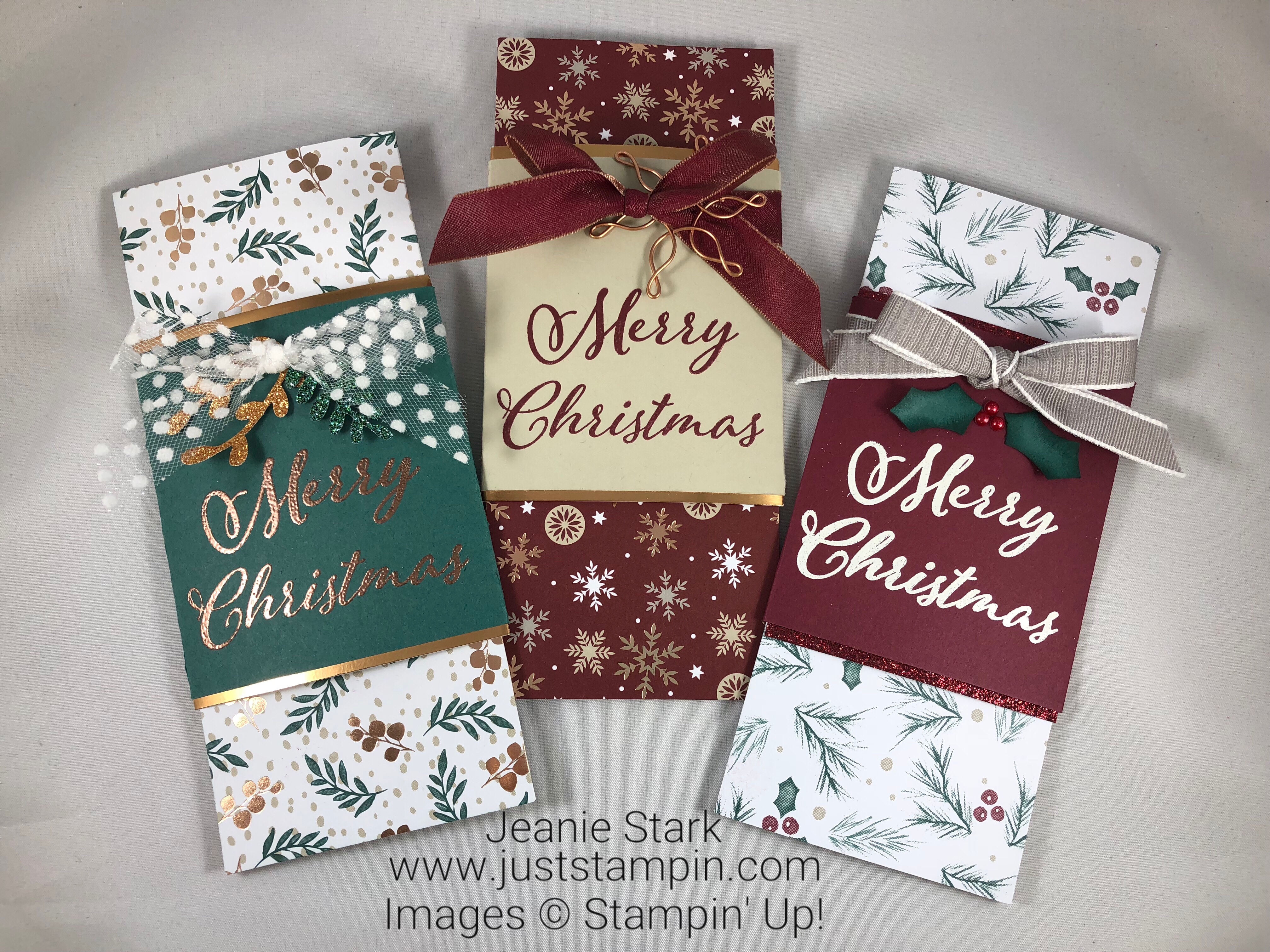 Stampin Up Merry Christmas to All Money card idea with Joyous Noel Specialty Designer Series Paper - Jeanie Stark StampinUp