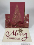Stampin Up Joyous Noel, Merry Christmas to All, and Snow is Glistening Fun Fold heat embossed Christmas card idea - Jeanie Stark StampinUp