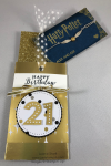 Stampin Up Detailed With Love and Broadway Bound 21st birthday gift card holder - Jeanie Stark StampinUp