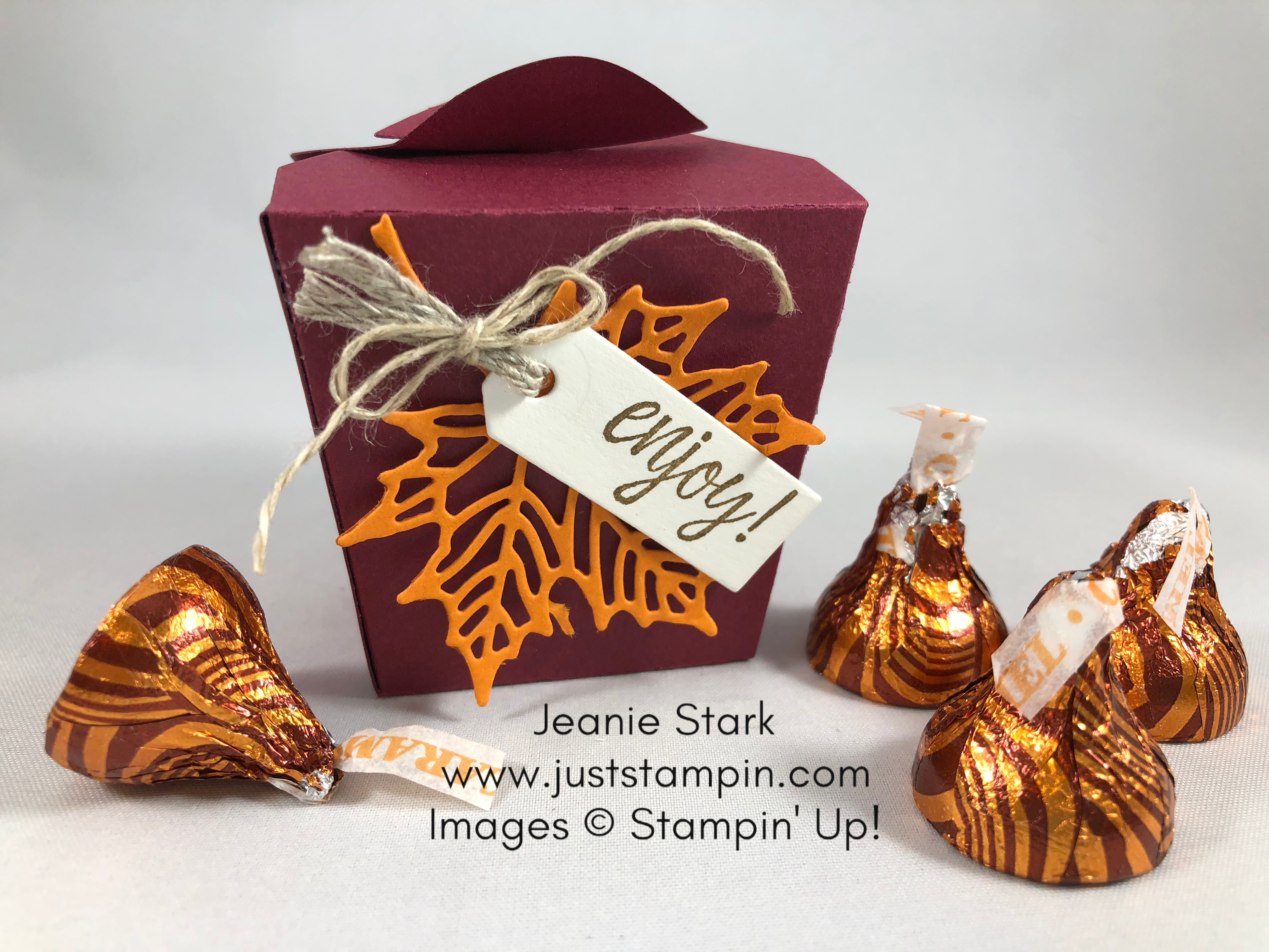 Stampin Up Takeout Treats candy favors for Fall or Thanksgiving - Jeanie Stark StampinUp