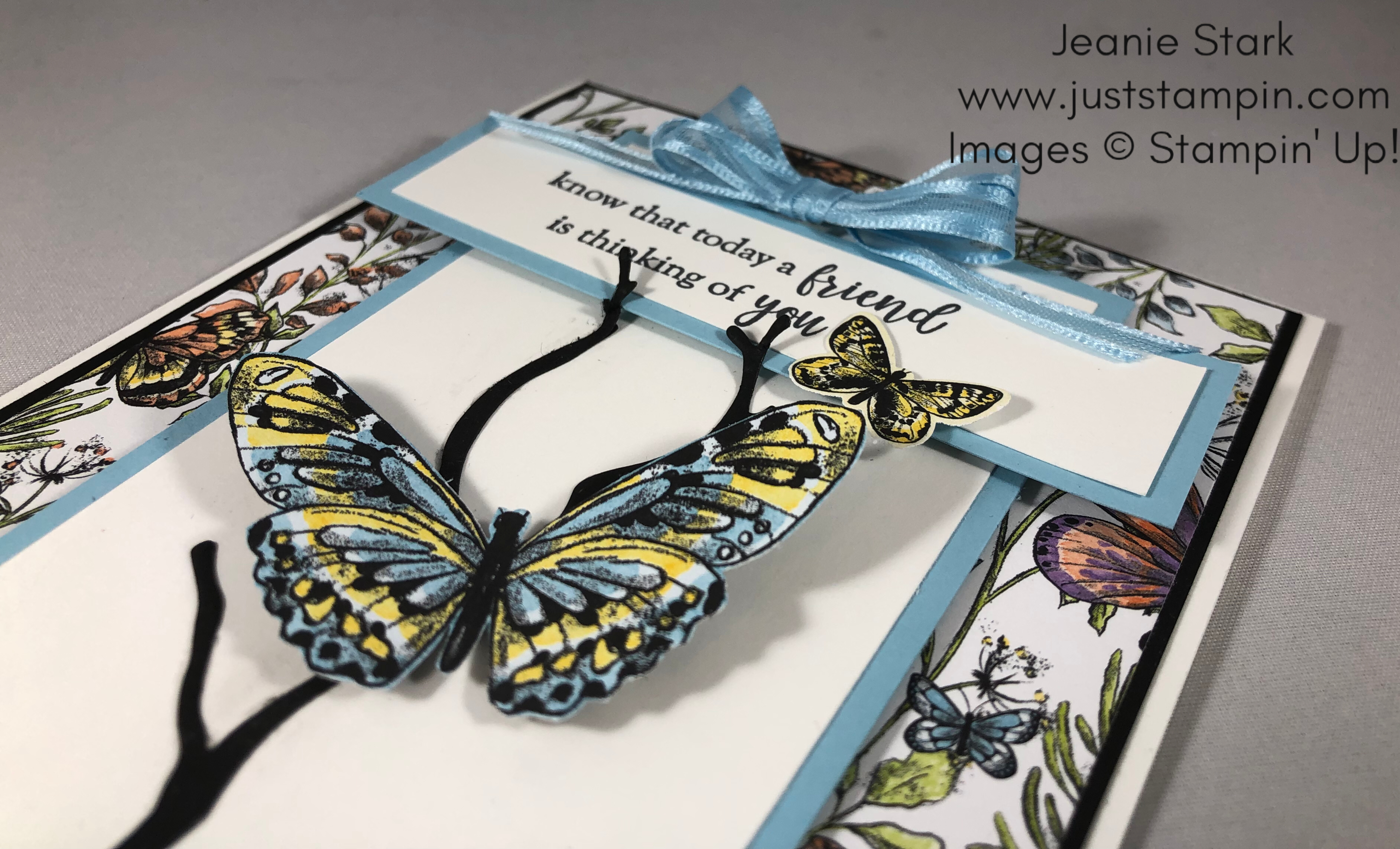 Stampin Up friend card idea using Botanical Butterfly Designer Series Paper and Part of My Story Stamp Set - Jeanie Stark StampinUp