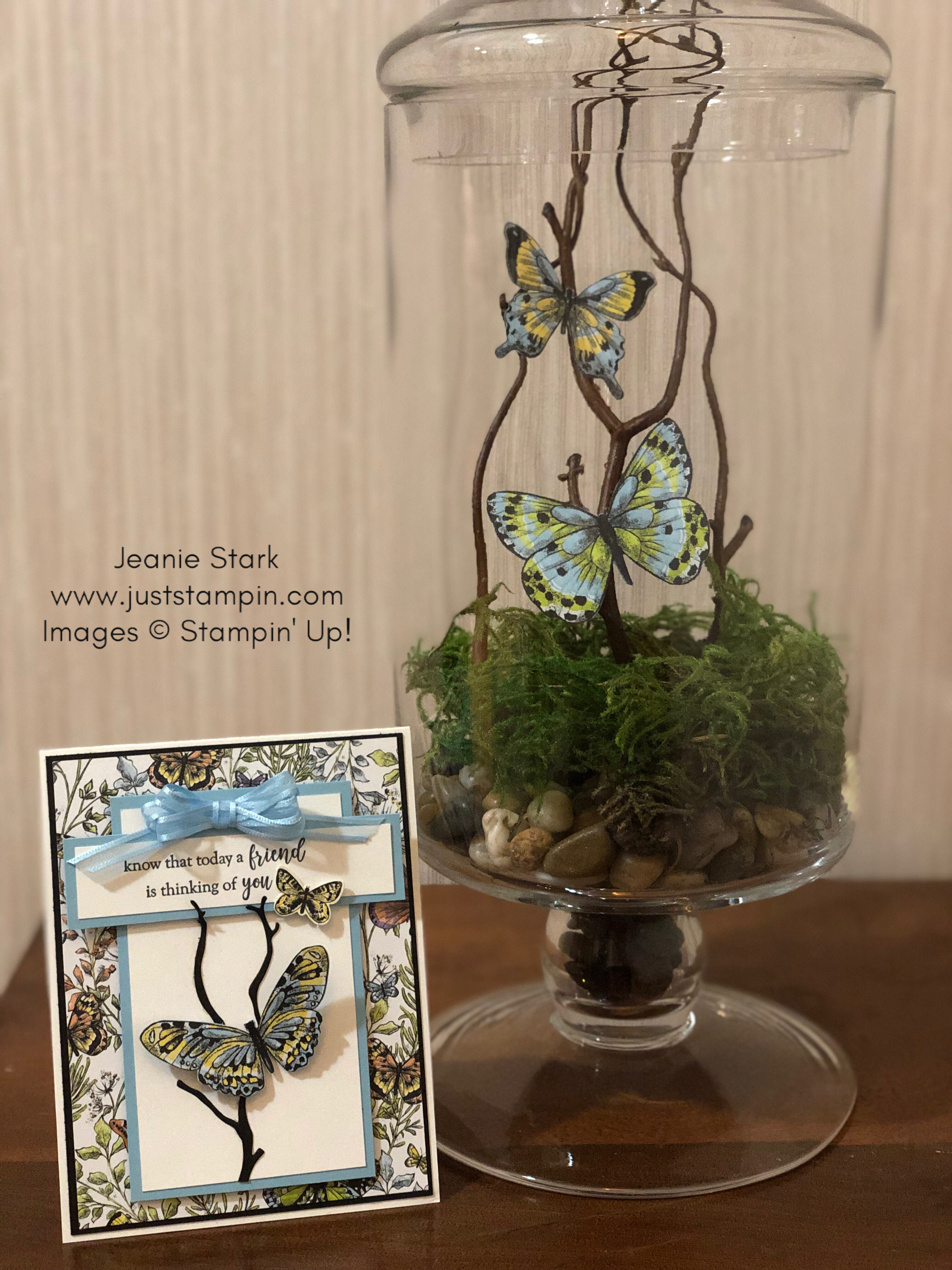 Stampin Up friend card and gift idea using Botanical Butterfly Designer Series Paper and Part of My Story Stamp Set - Jeanie Stark StampinUp