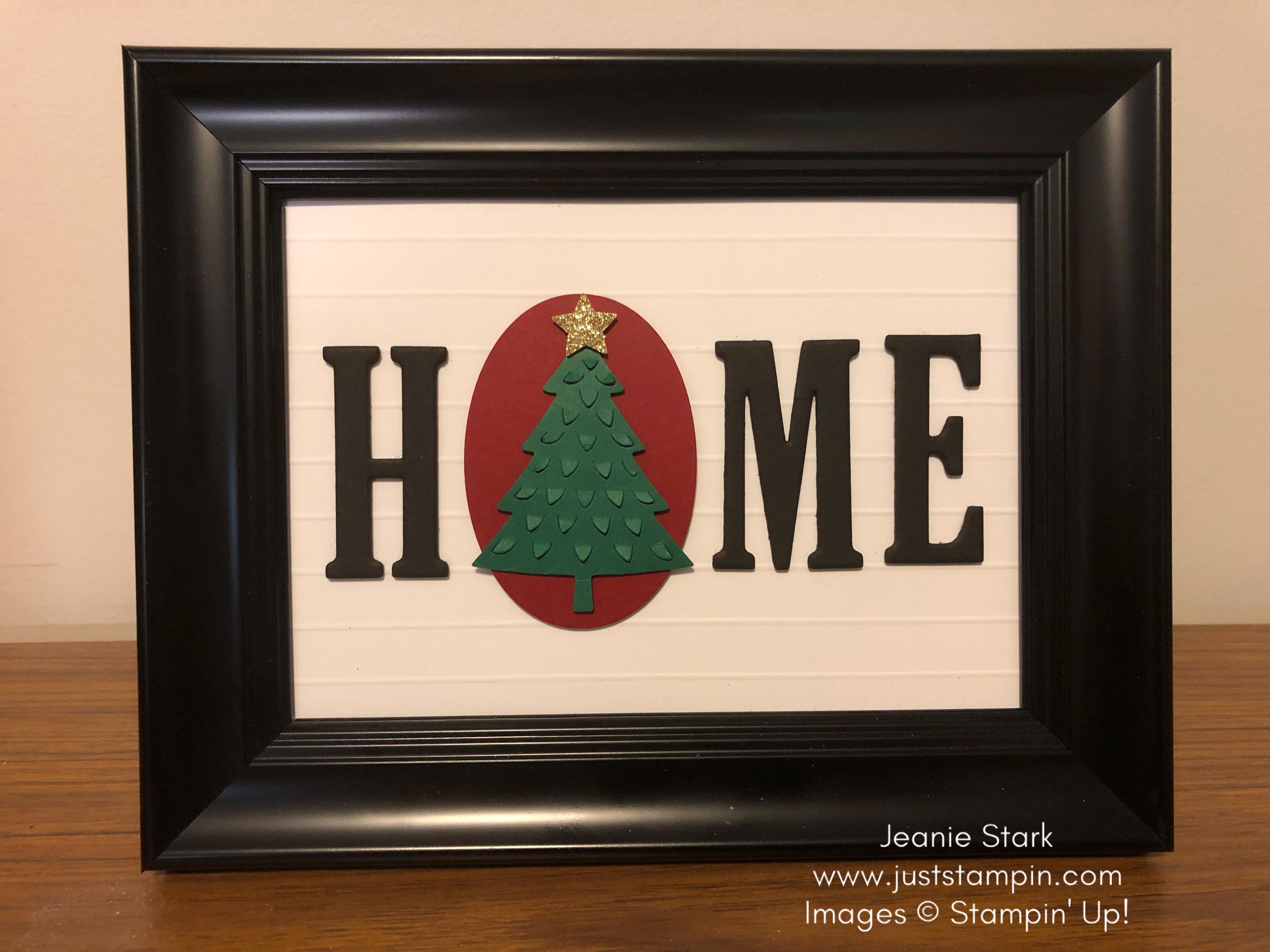 Stampin Up Large Letter Framelits Home decor project kit to go with interchangeable seasonal displays - Jeanie Stark StampinUp