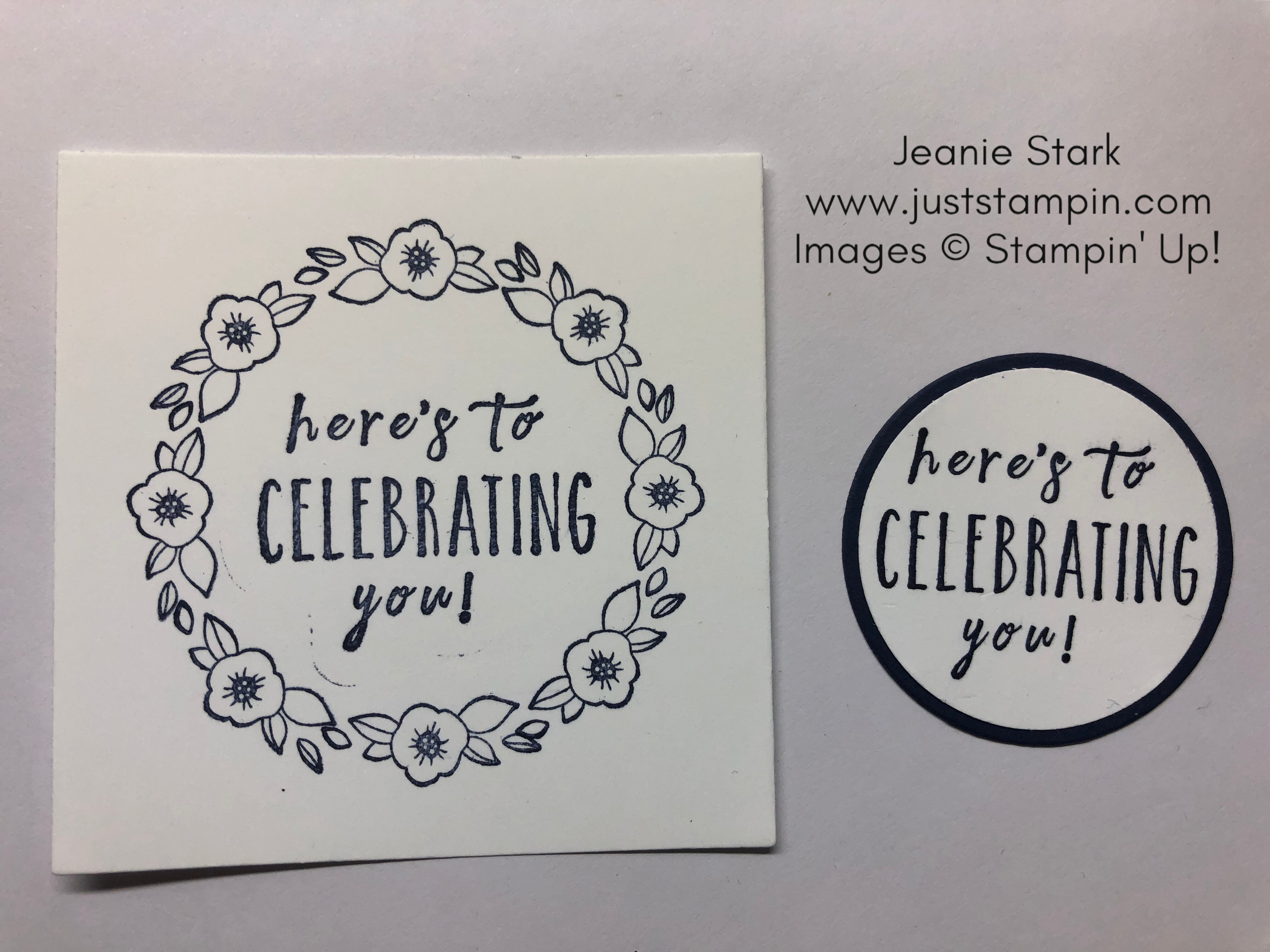 Stampin Up Perennial Birthday and Accented Blooms wreath - Jeanie Stark StampinUp