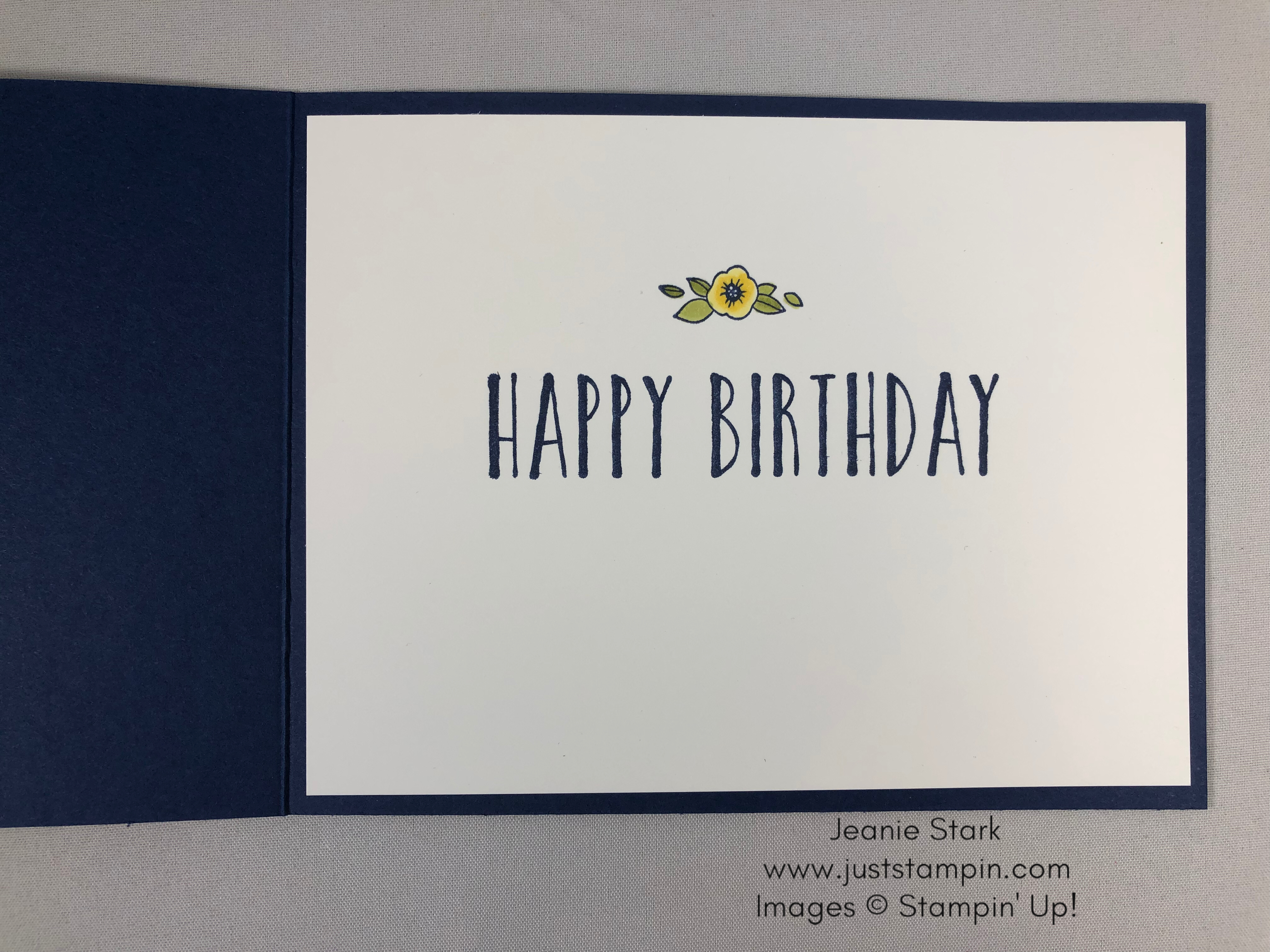 Stampin Up Perennial Birthday and Accented Blooms birthday card idea - Jeanie Stark StampinUp
