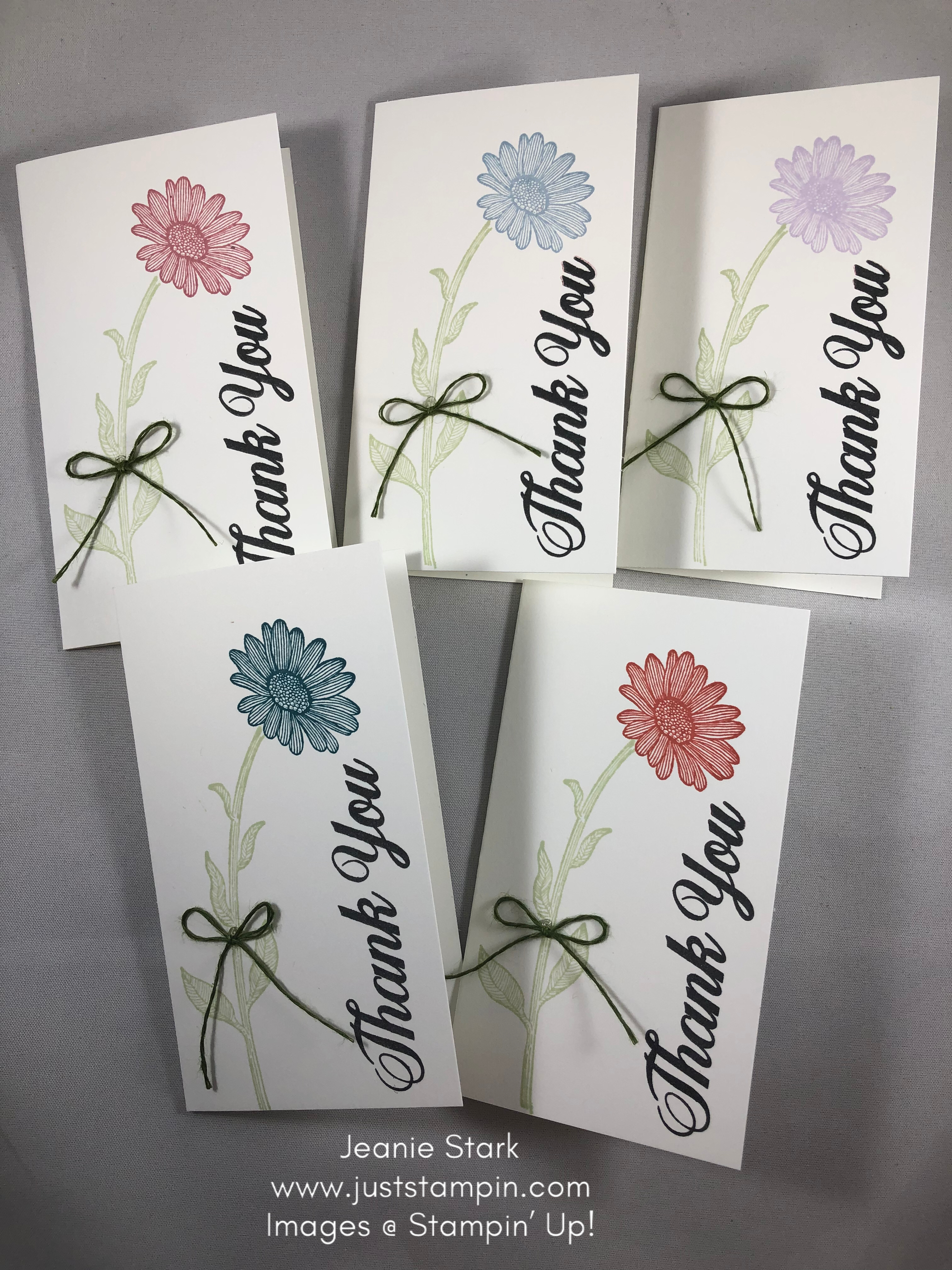 Stampin' Up! Daisy Lane In Color thank you note card idea - Jeanie Stark StampinUp