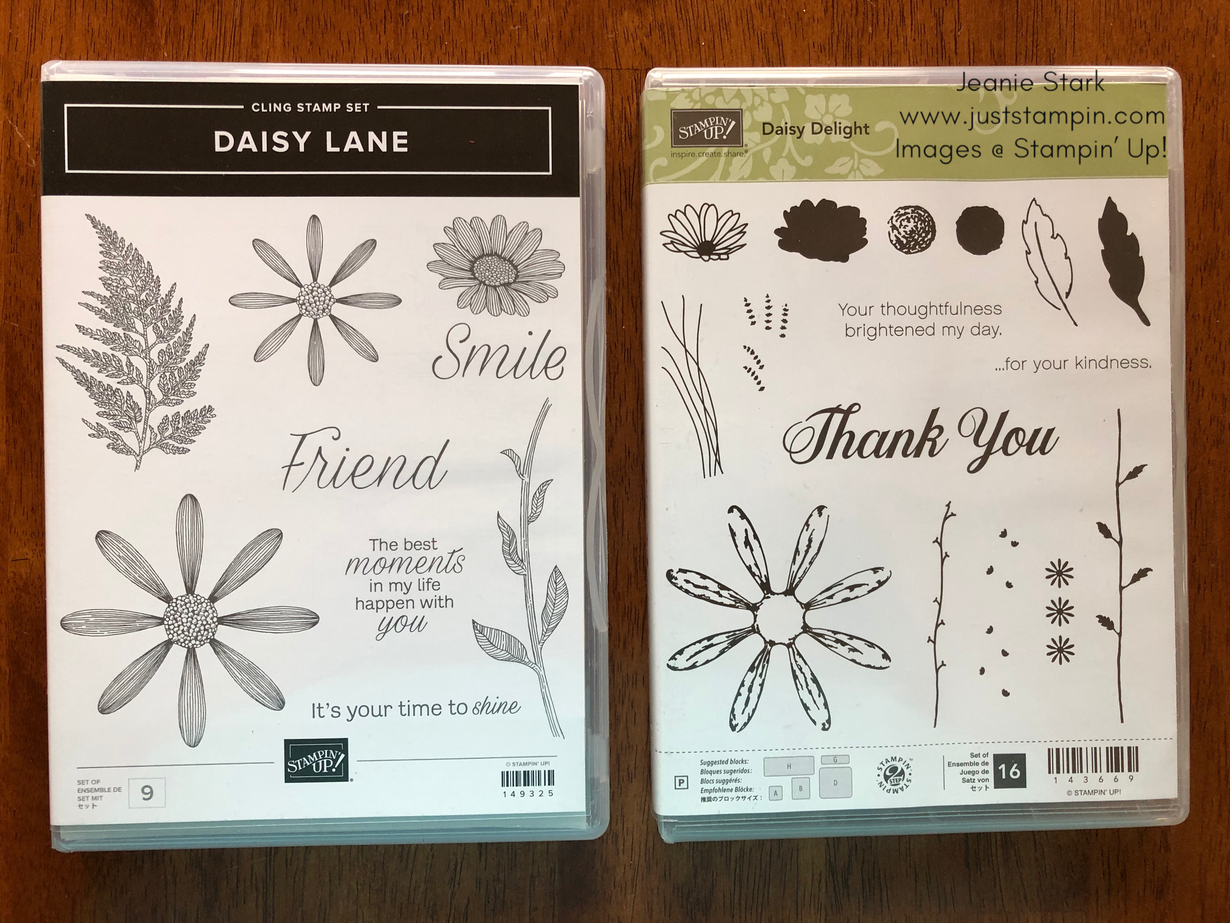 Stampin Up Daisy Lane and Daisy Delight Stamp Sets - Jeanie Stark StampinUp
