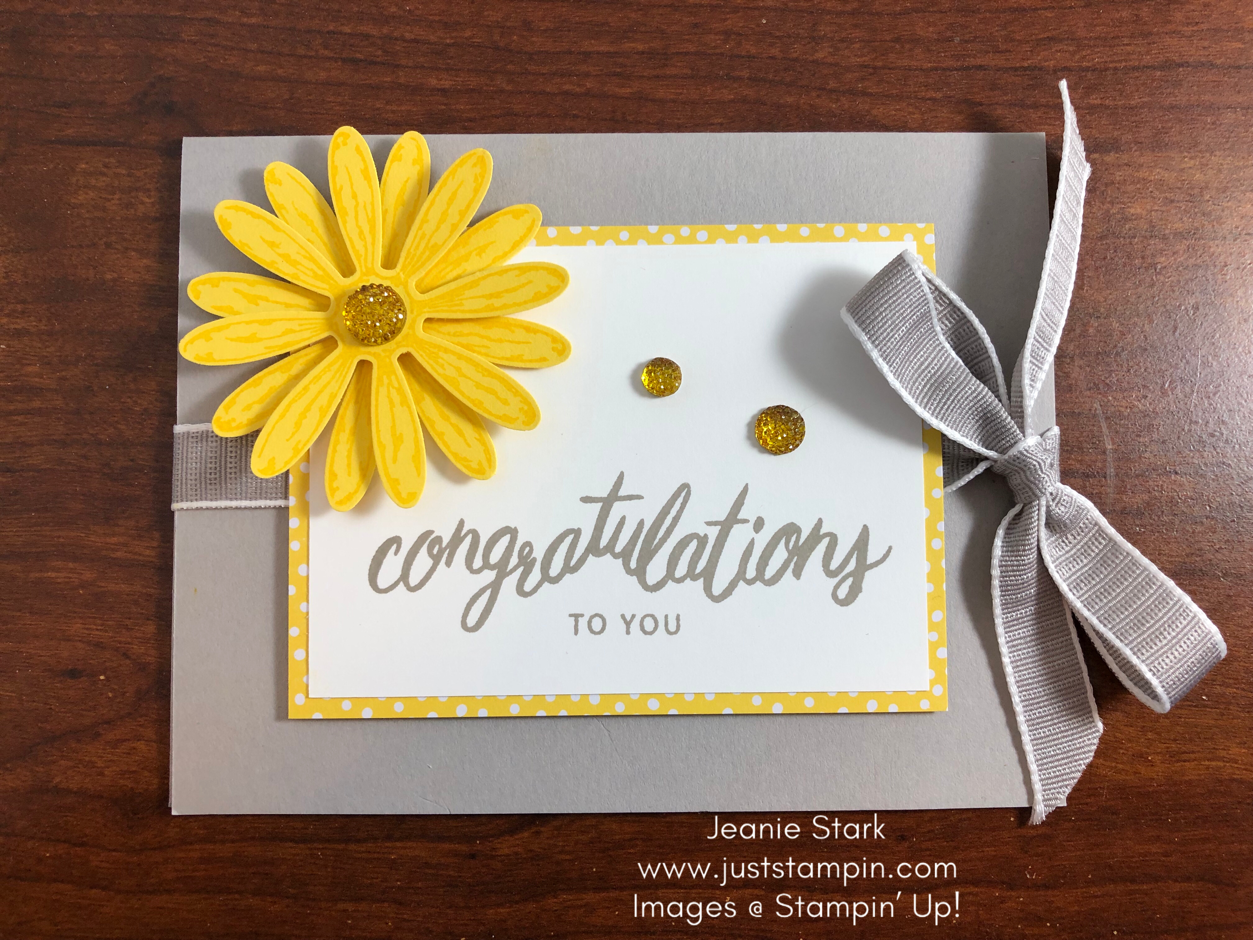 Stampin' Up! Friendly Expressions congratulation gift card/ money holder idea - Jeanie Stark StampinUp