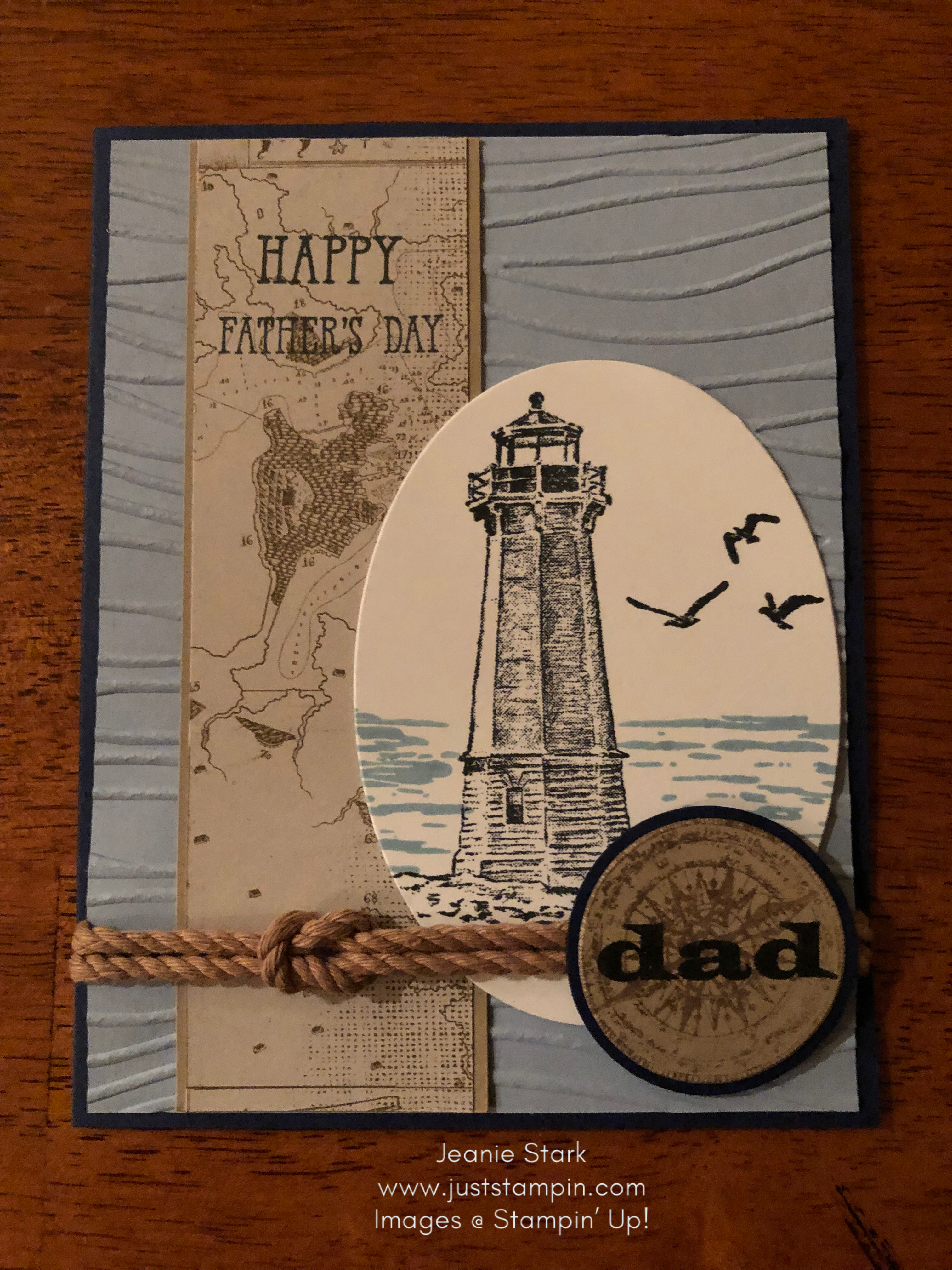 Stampin' Up! Sailing Home and Well Said Father's Day card idea - Jeanie Stark StampinUp