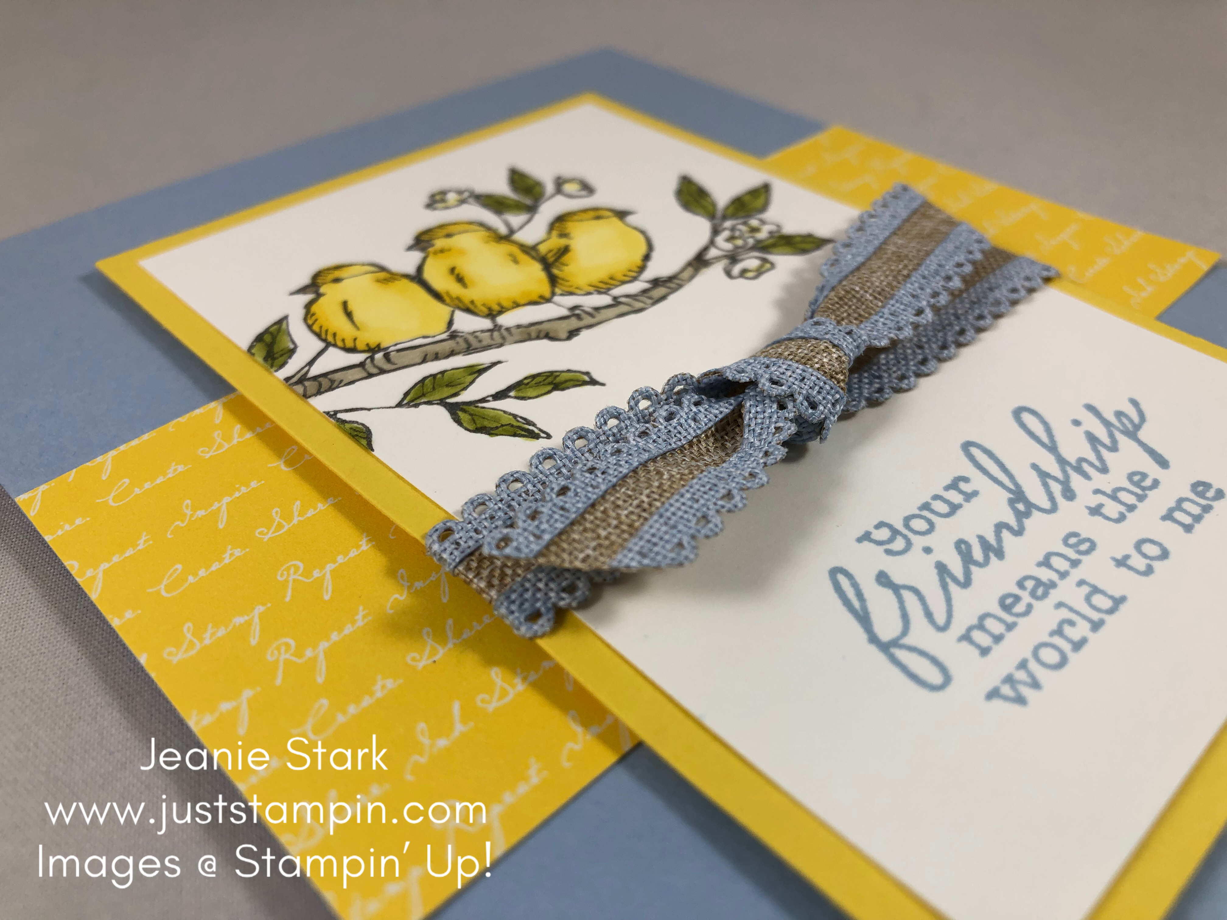 Stampin' Up! Free As A Bird friend card idea - Jeanie Stark StampinUp