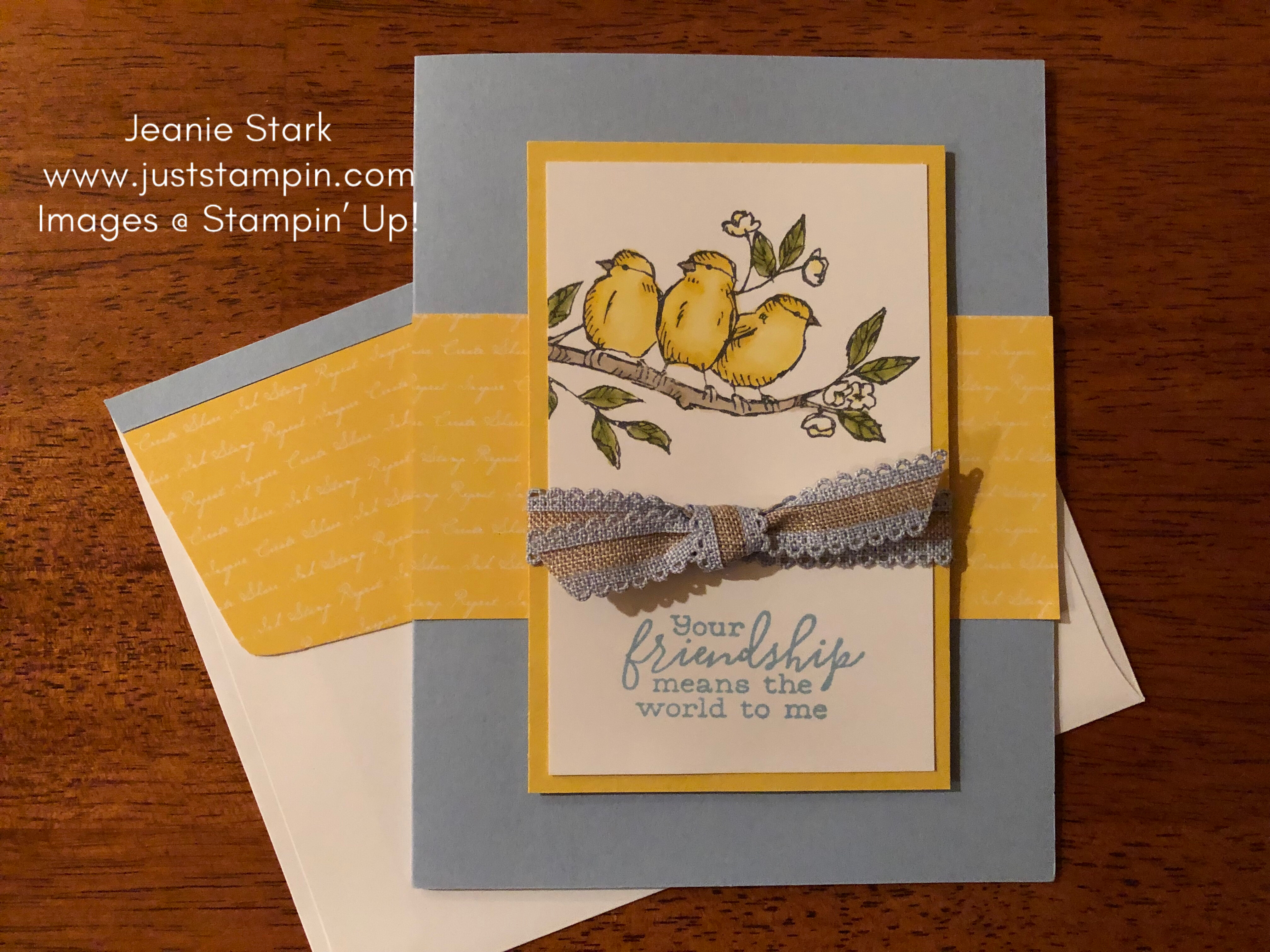 Stampin' Up! Free As A Bird friend card idea - Jeanie Stark StampinUp