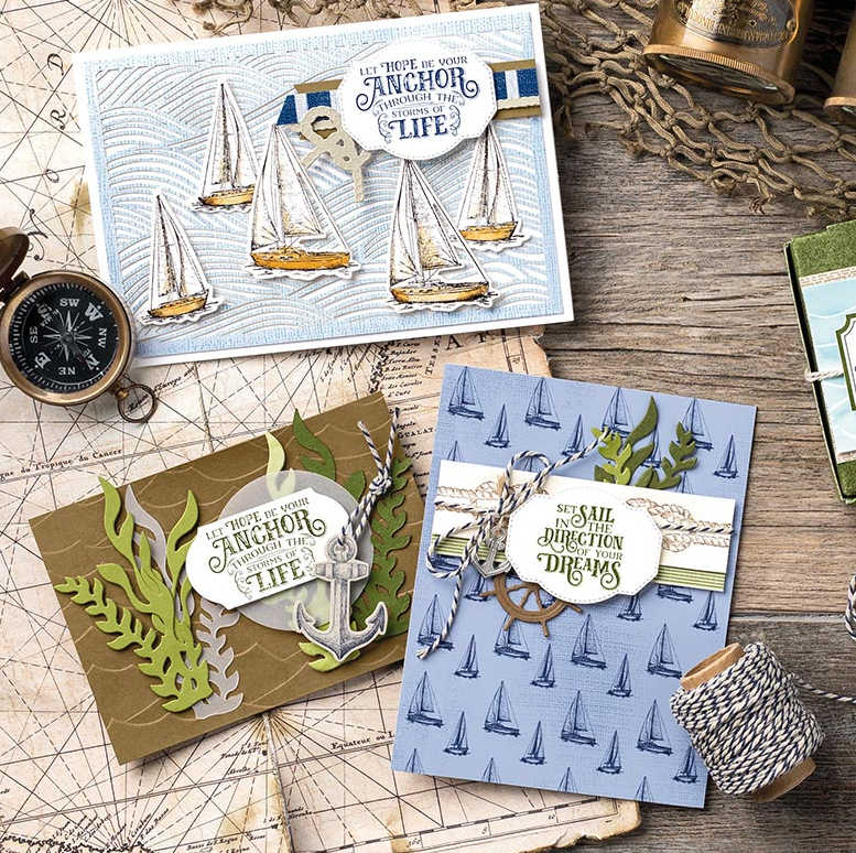 Stampin Up Come Sail Away Suite - For more ideas visit juststampin.com- Jeanie Stark StampinUp