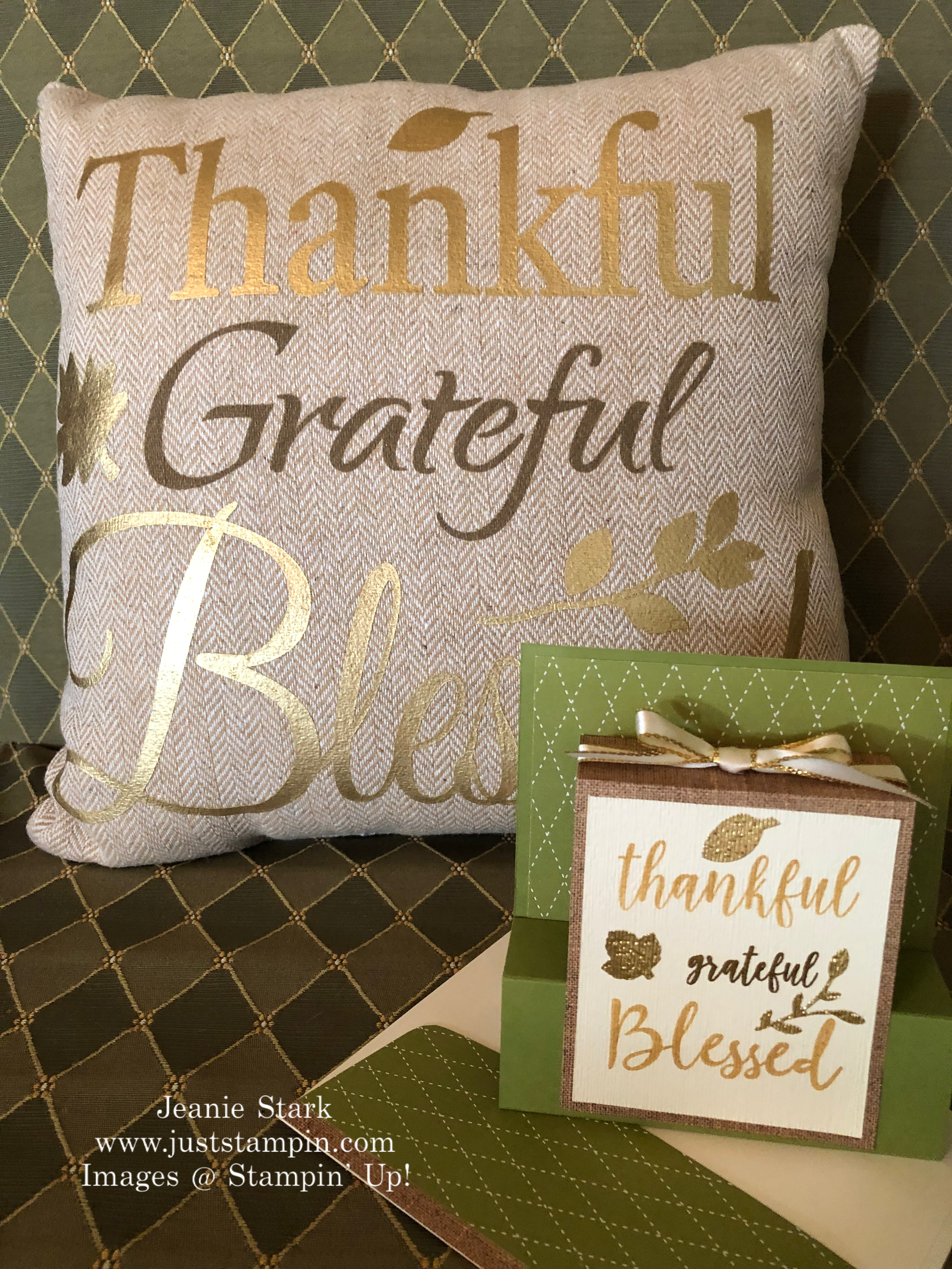 Stampin' Up! Country Home and To A Wild Rose Fun Fold Thanksgiving card idea - Jeanie Stark StampinUp