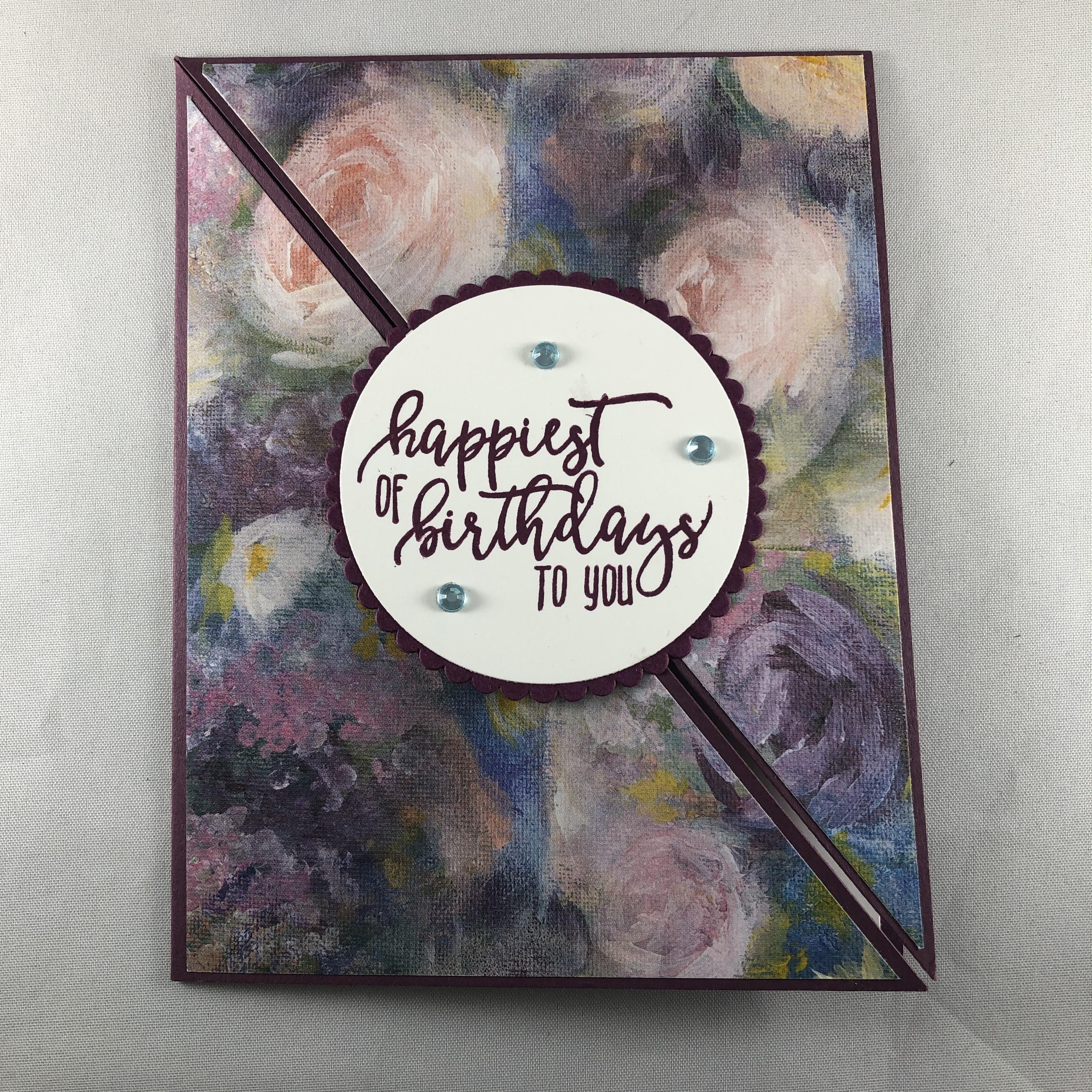 Stampin' Up! Picture Perfect Birthday card idea with Perennial Essence Designer Series Paper