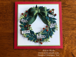 Stampin' Up! Itty Bitty Christmas and All-Around Wreath Dies inspirational Christmas card idea - Jeanie Stark StampinUp