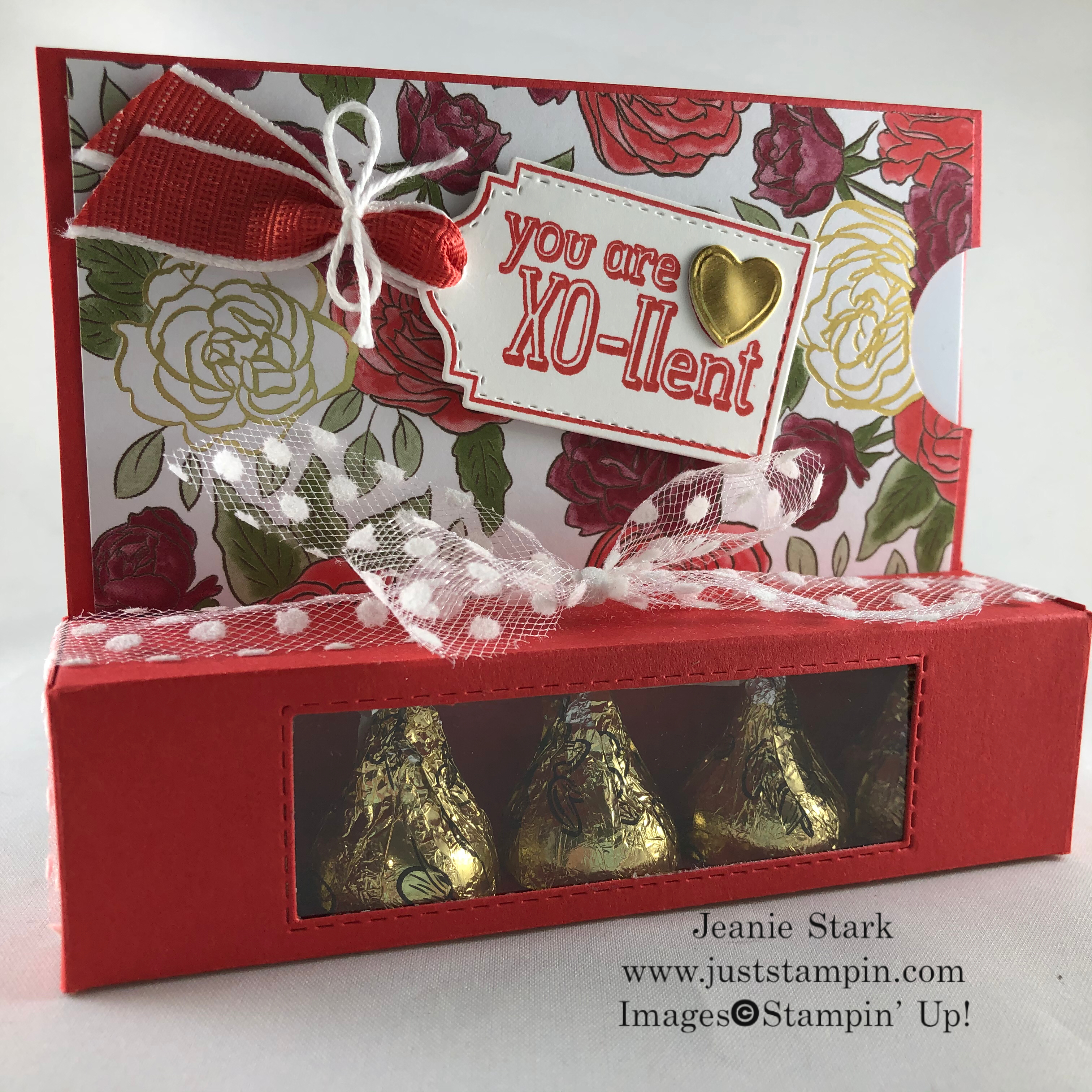 Stampin' Up! Hershey Kiss gift card holder idea using Tags Tags Tags Bundle and Christmastime is Here Specialty Designer Series Paper - Jeanie Stark StampinUp